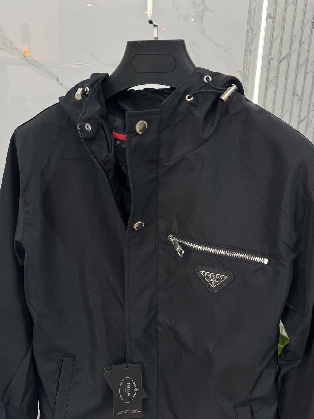 PRADA Hooded Nylon Jacket – Black - NEW1851