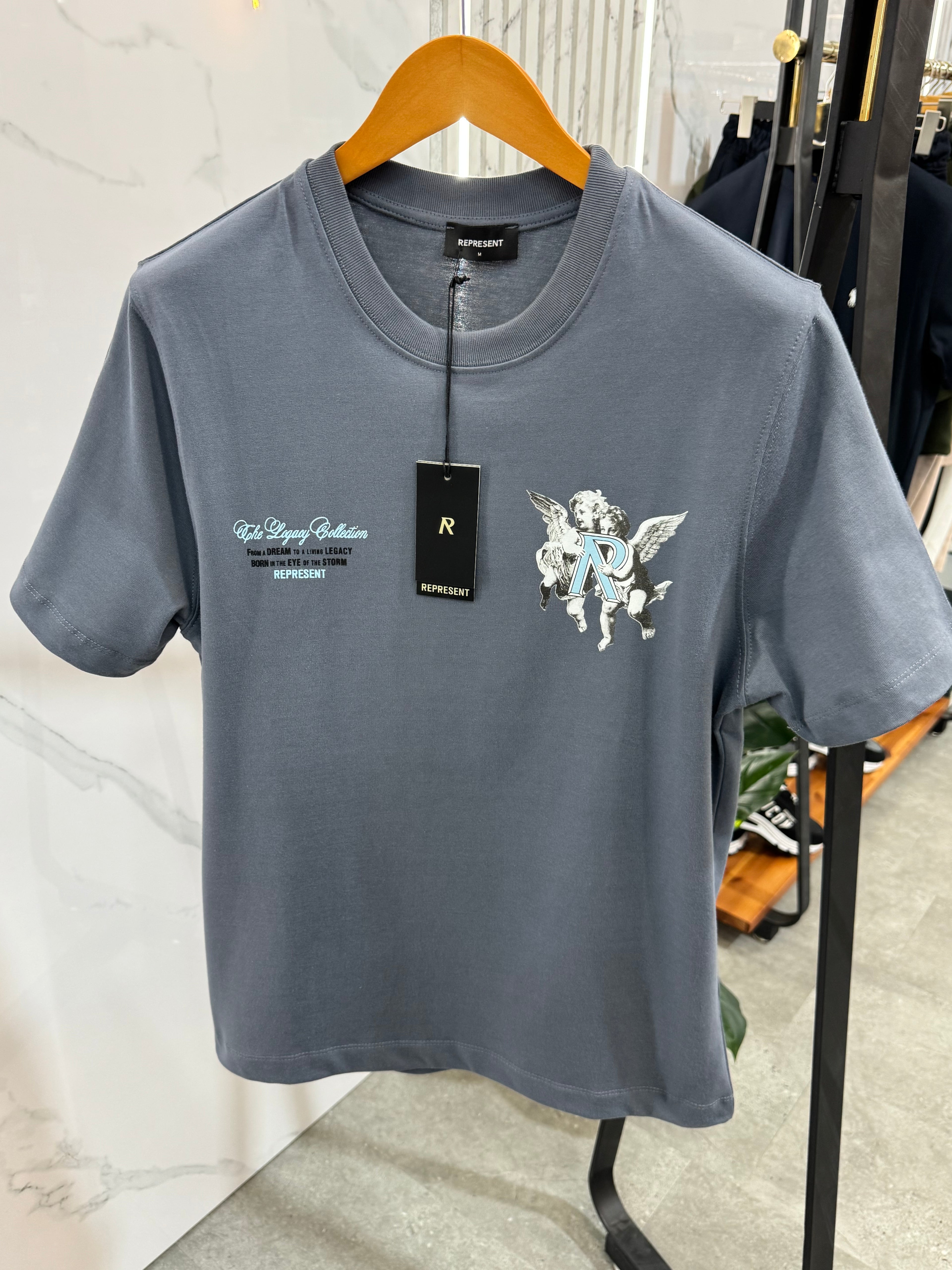 REPRESENT Ανδρικό T-Shirt "The Legacy Collection" – Grey Blue - NEW1728