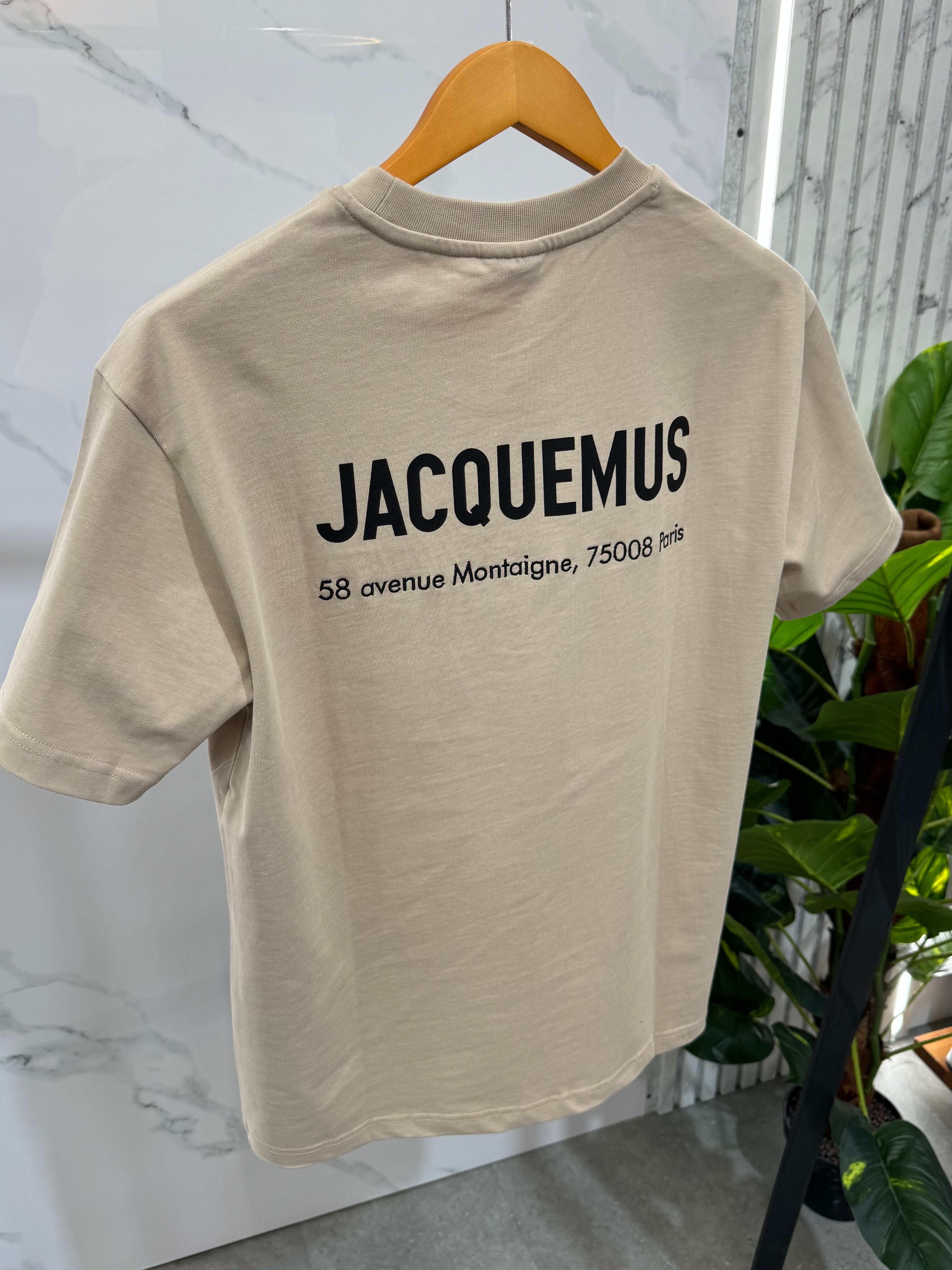 Jacquemus Ανδρικό T-shirt "Avenue Montaigne" - Beige/Sand - NEW1692