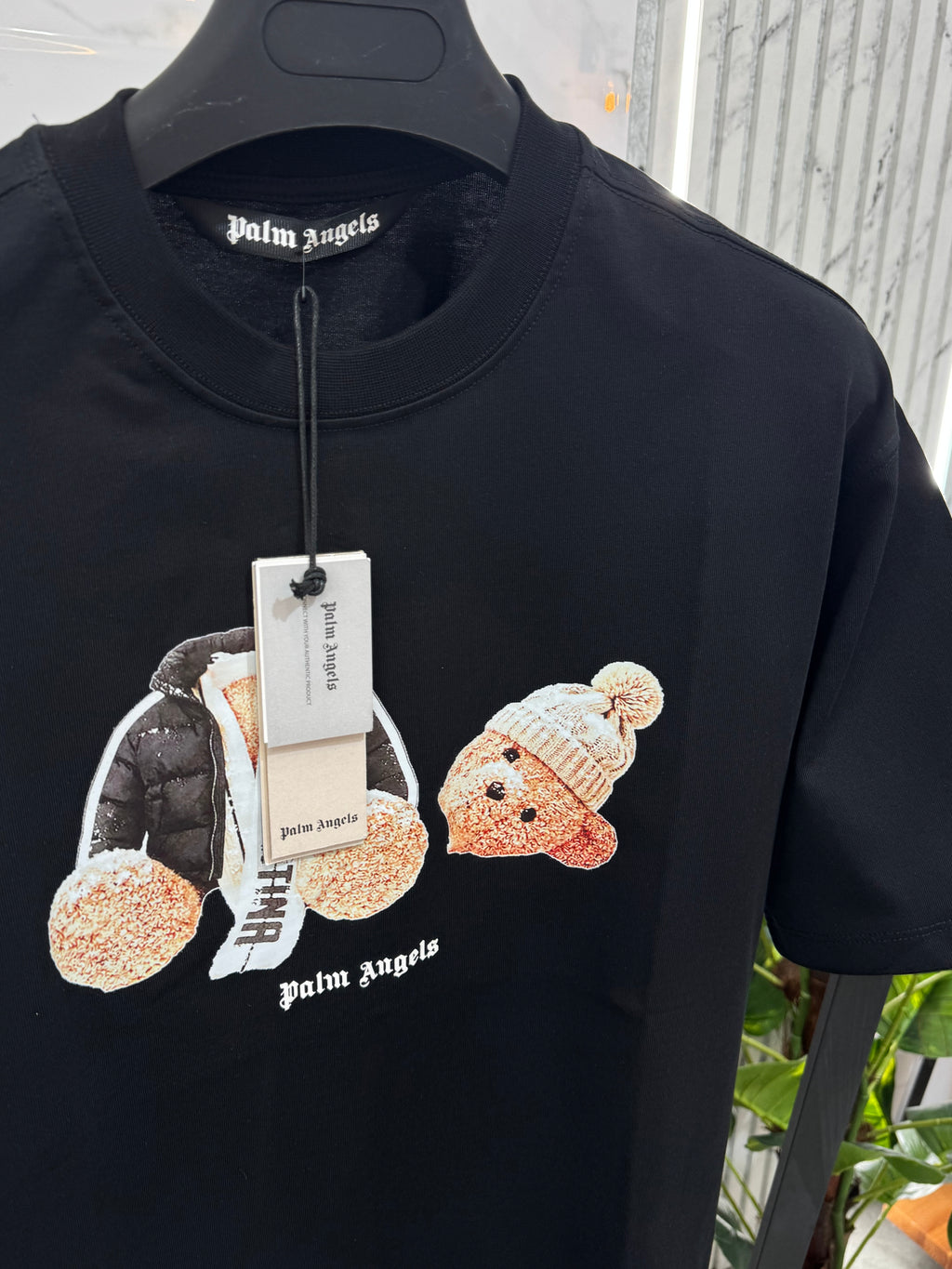 PALM ANGELS Cortina Bear Oversized T-Shirt – Black - NEW1762