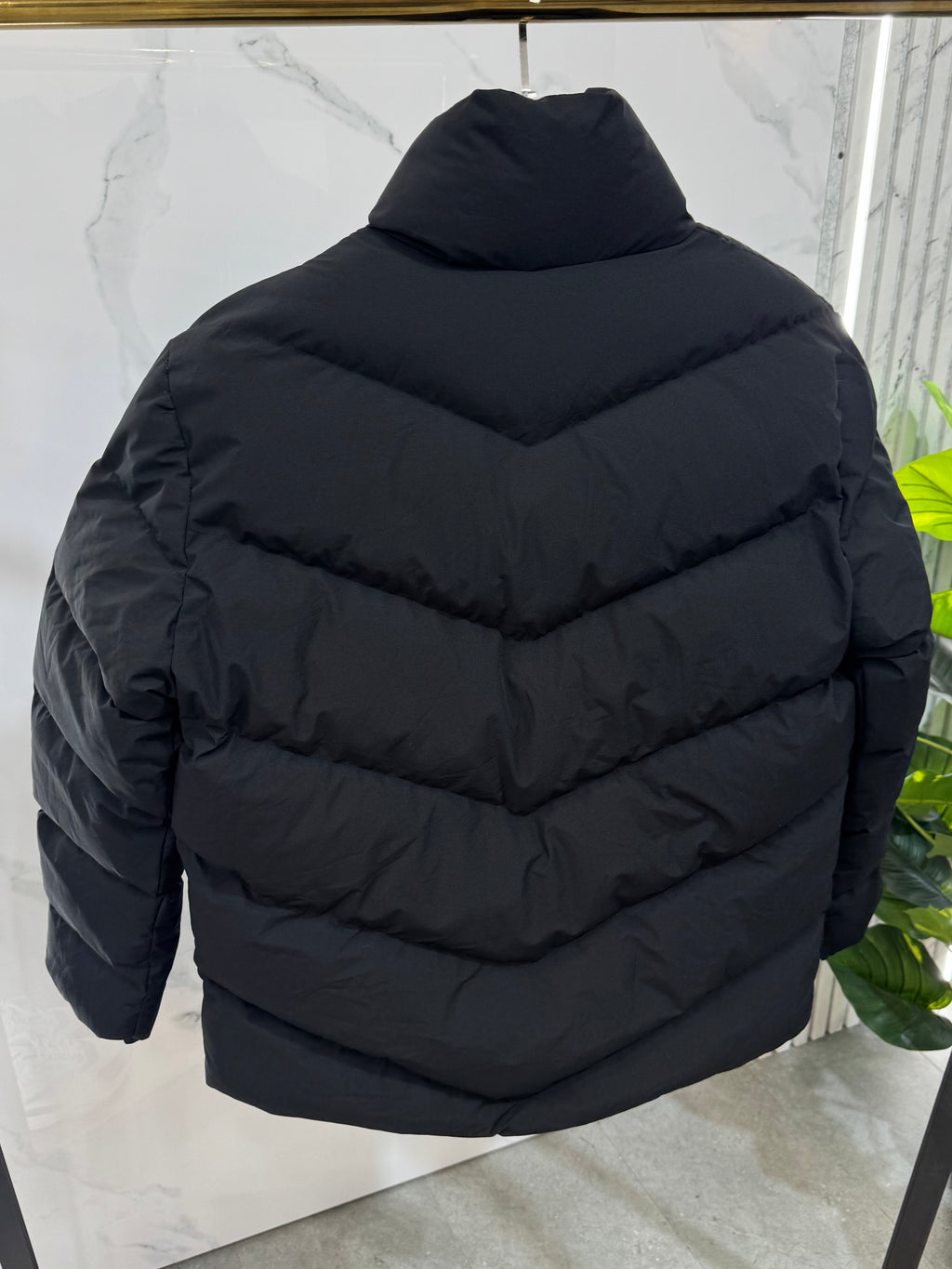 PHILIPP PLEIN Chevron Quilted Puffer Jacket – Black - NEW1983