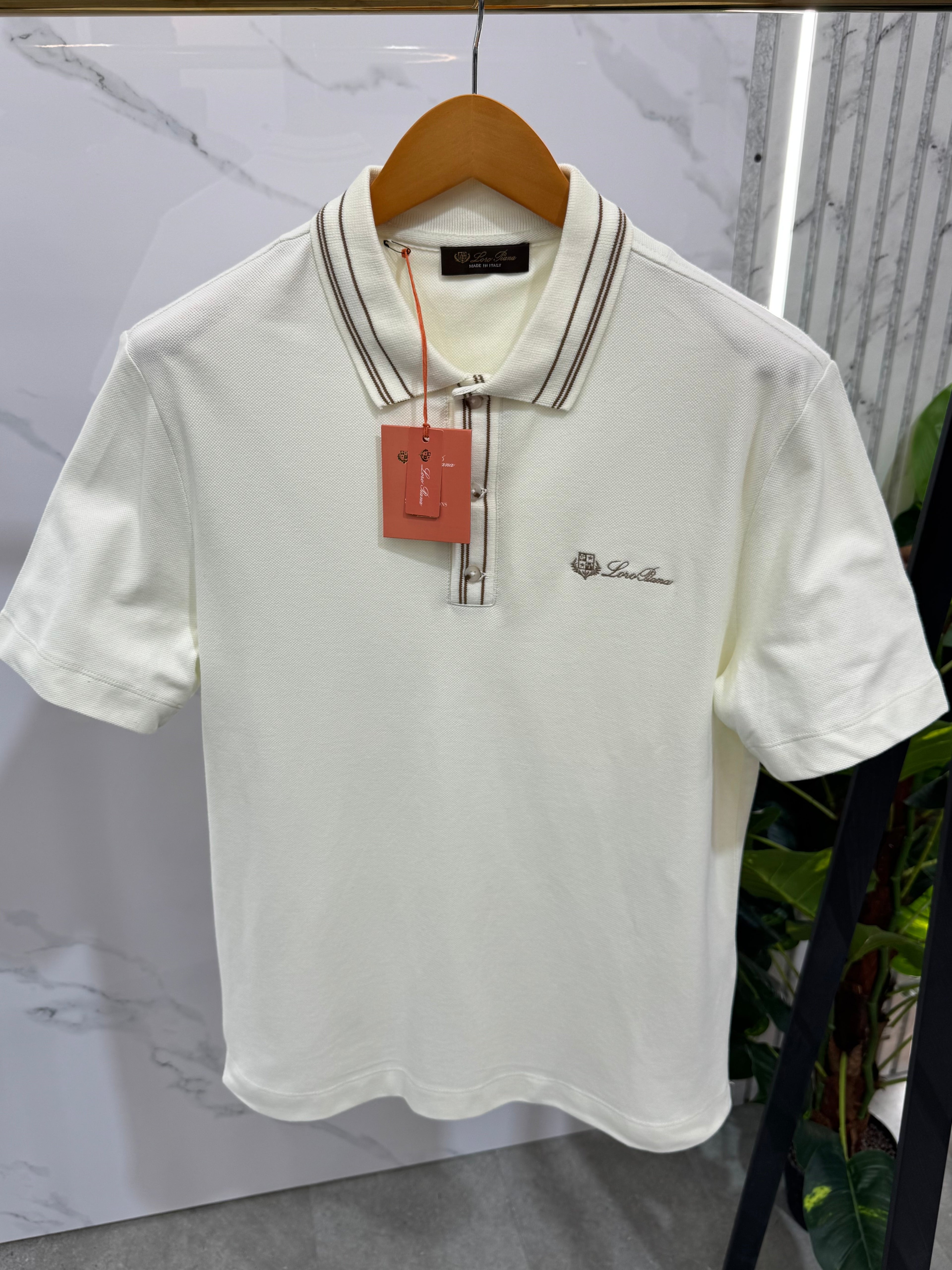 Loro Piana Polo Ανδρικό - Cream - NEW1694