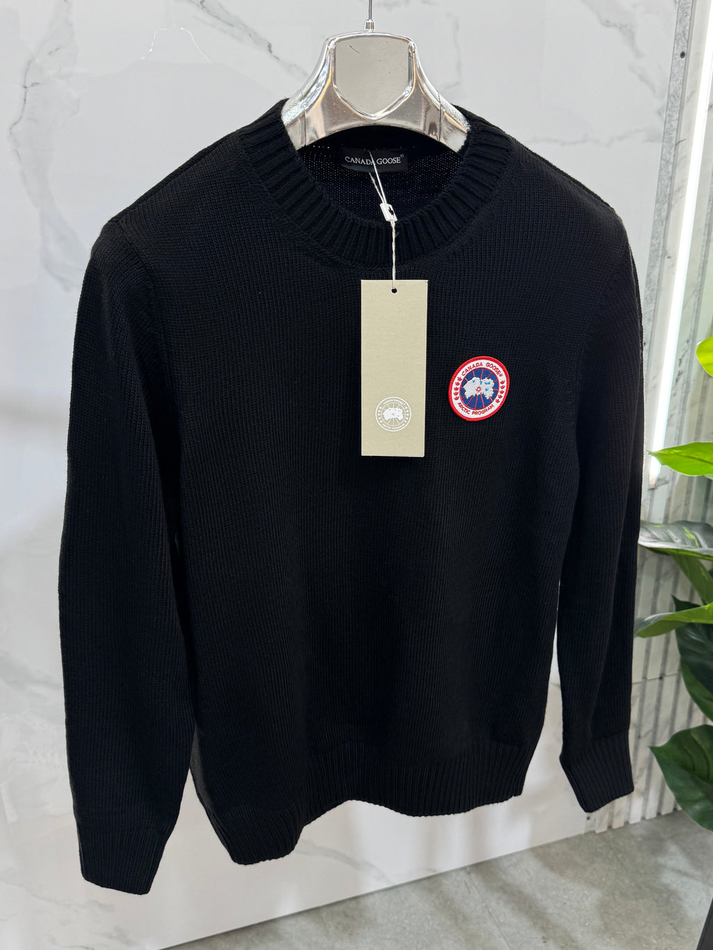 CANADA GOOSE Arctic Disc Knit Sweater – Black - NEW1951