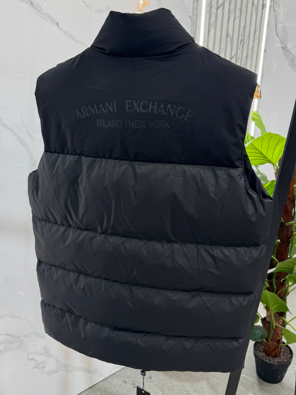 ARMANI EXCHANGE Padded Vest / Bodywarmer – Two-Tone Black / Grey - NEW1825