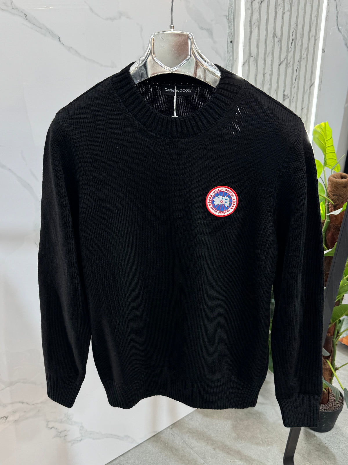 CANADA GOOSE Arctic Disc Knit Sweater – Black - NEW1951