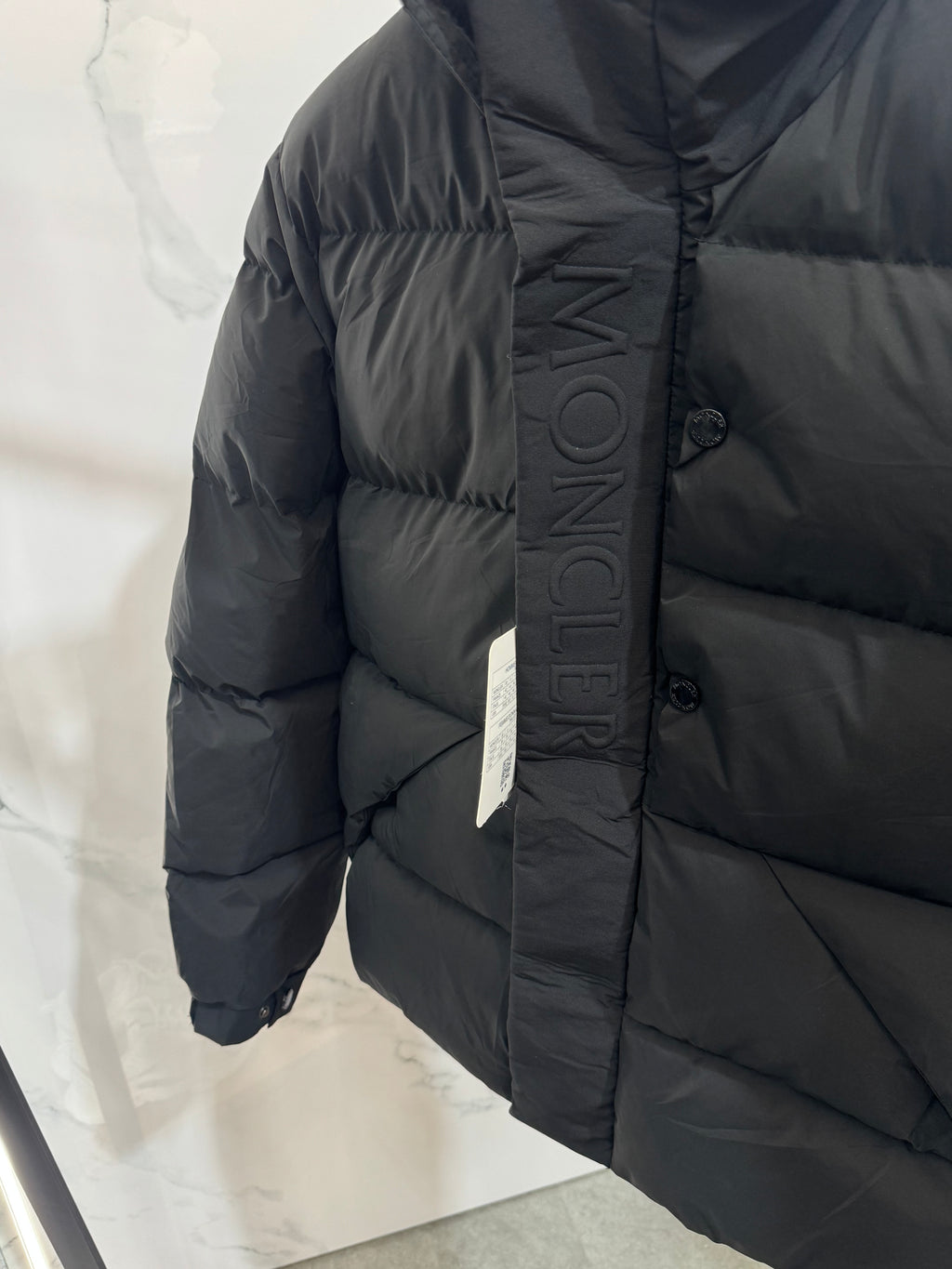 MONCLER Placket Logo Puffer Jacket – Black - NEW1929