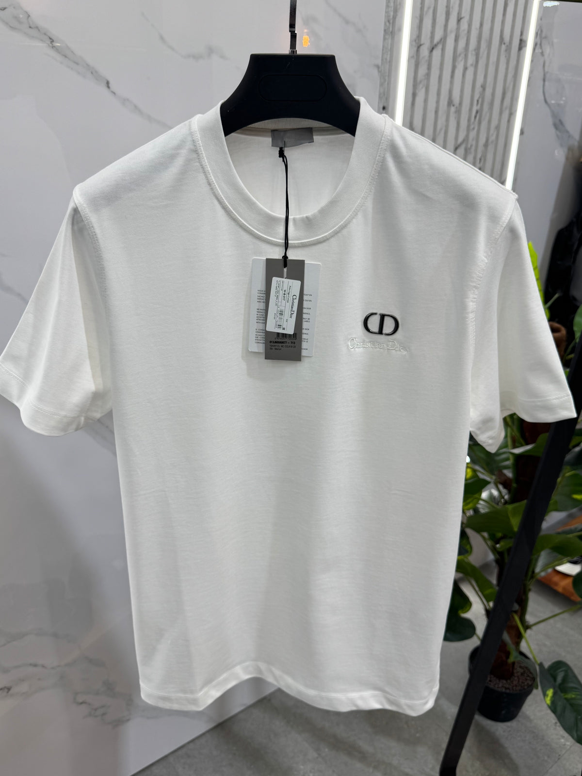 DIOR Embroidered CD Icon T-Shirt – White - NEW1922