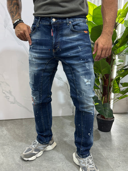 Biker Denim Jeans – Blue Wash - NEW1991