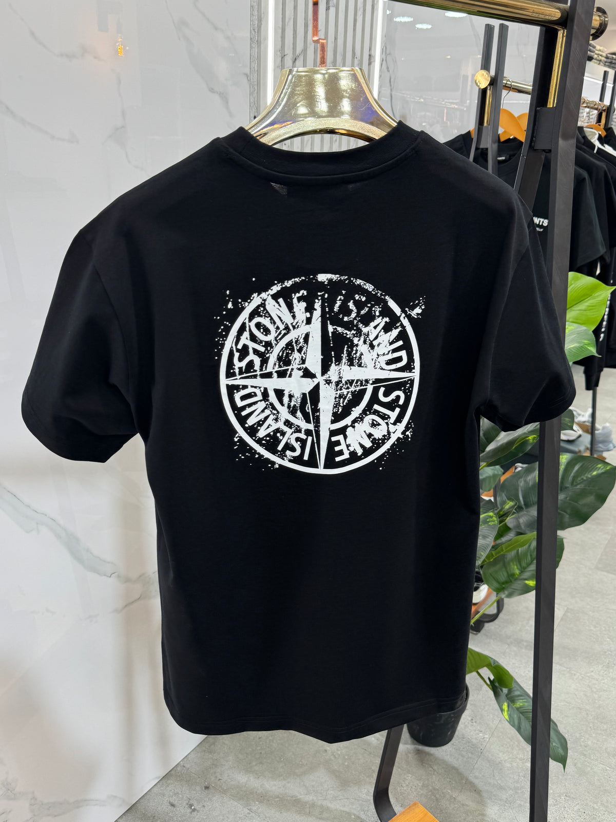 STONE ISLAND Back Compass Logo T-Shirt – Black - NEW1859
