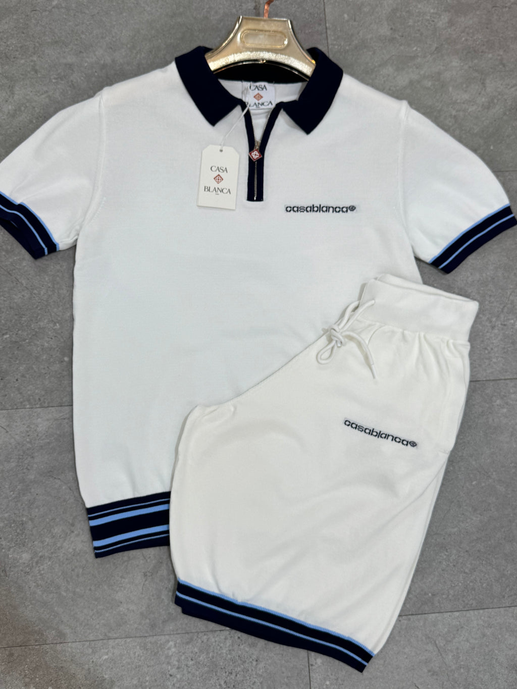 CASABLANCA Tennis Club Zipper Polo Knit Set - NEW1768