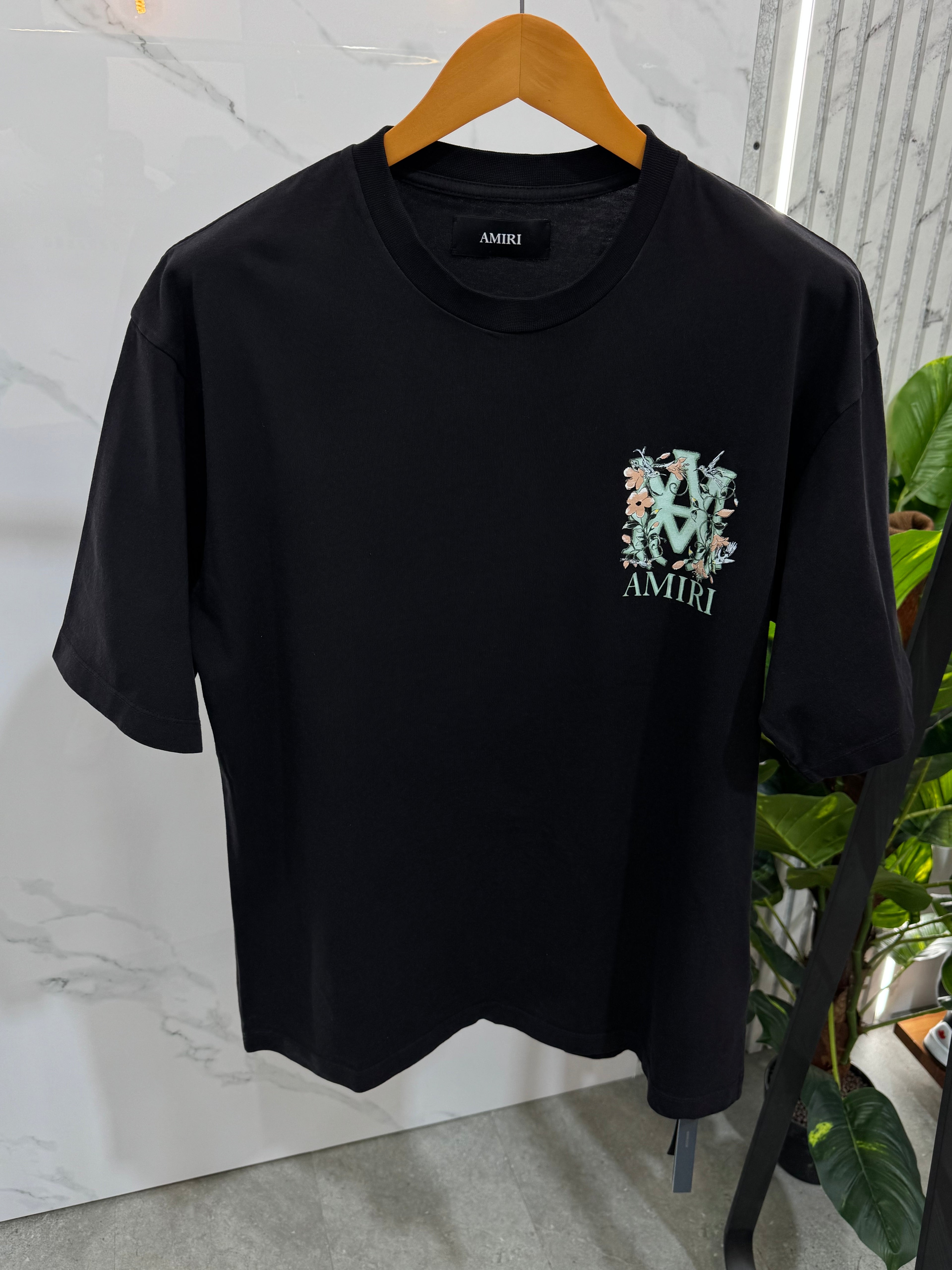 Amiri Ανδρικό T-shirt "Floral Hummingbird" - Black - NEW1679