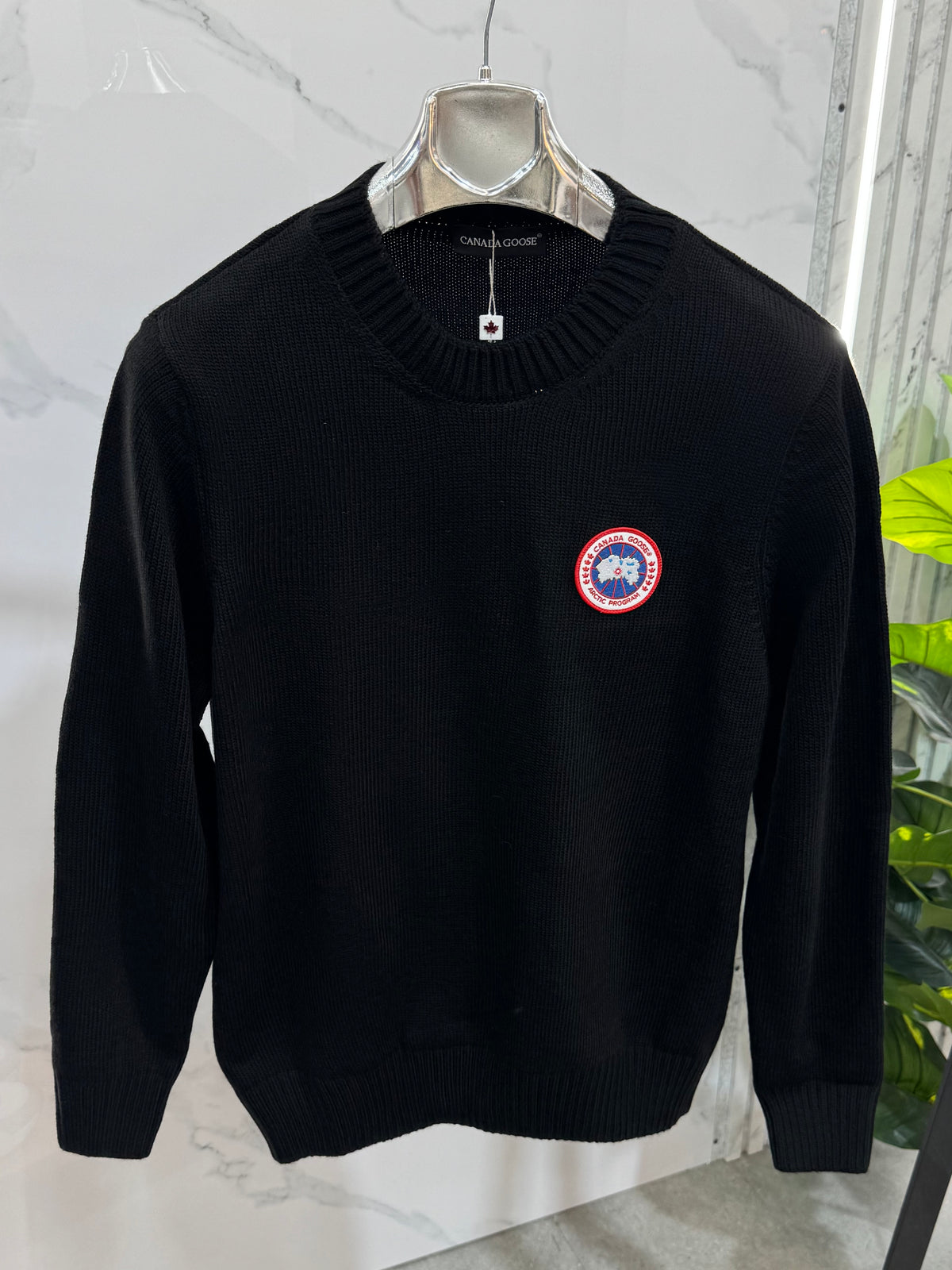 CANADA GOOSE Arctic Disc Knit Sweater – Black - NEW1951