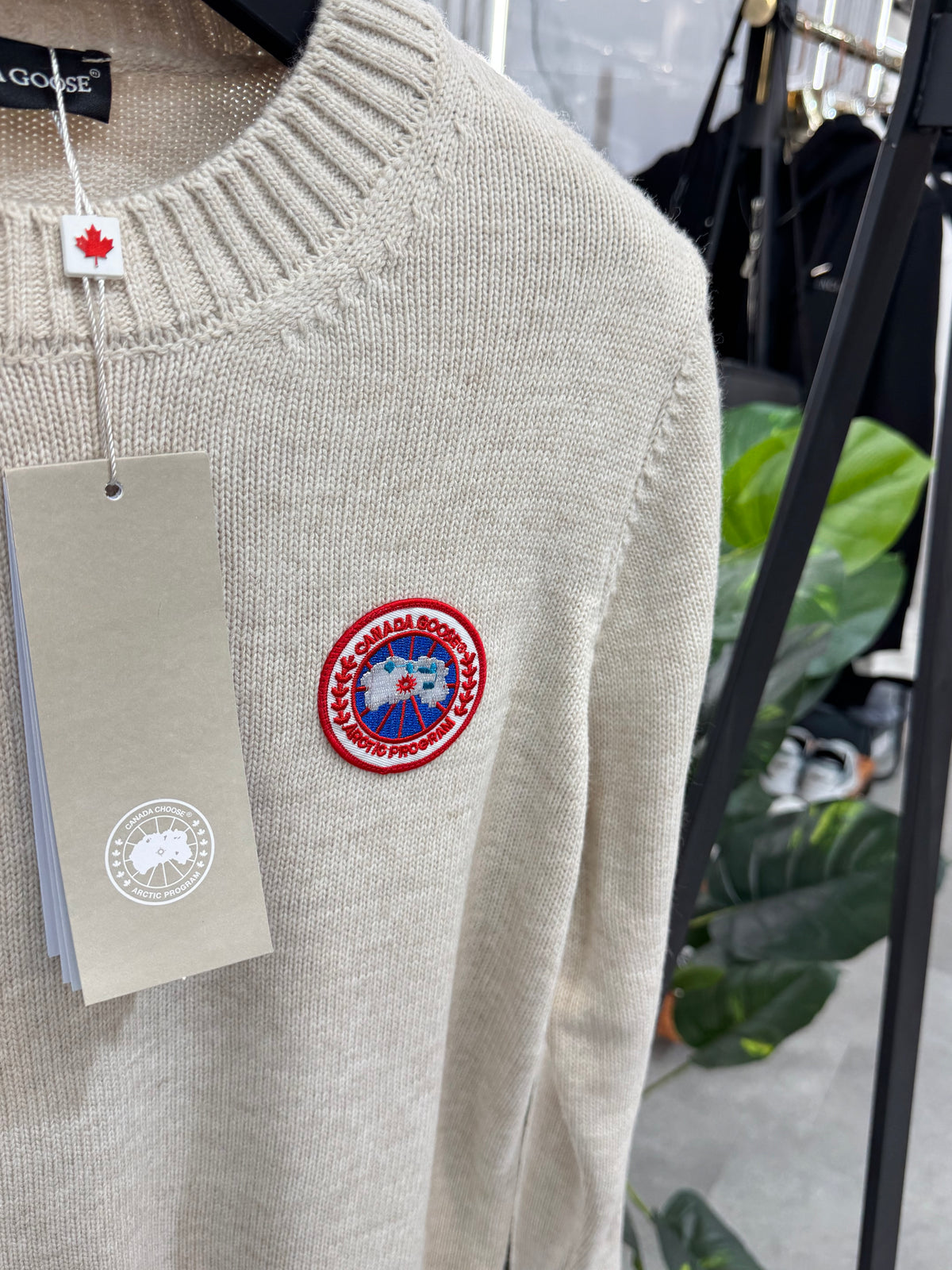CANADA GOOSE Arctic Disc Knit Sweater – Beige - NEW1950