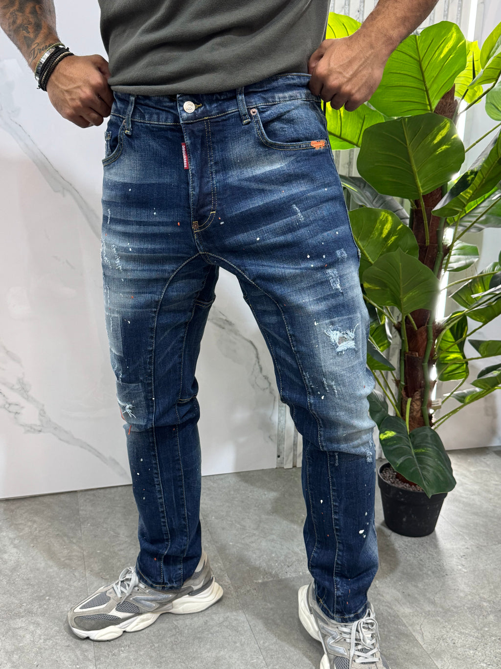 Biker Denim Jeans – Blue Wash - NEW1991