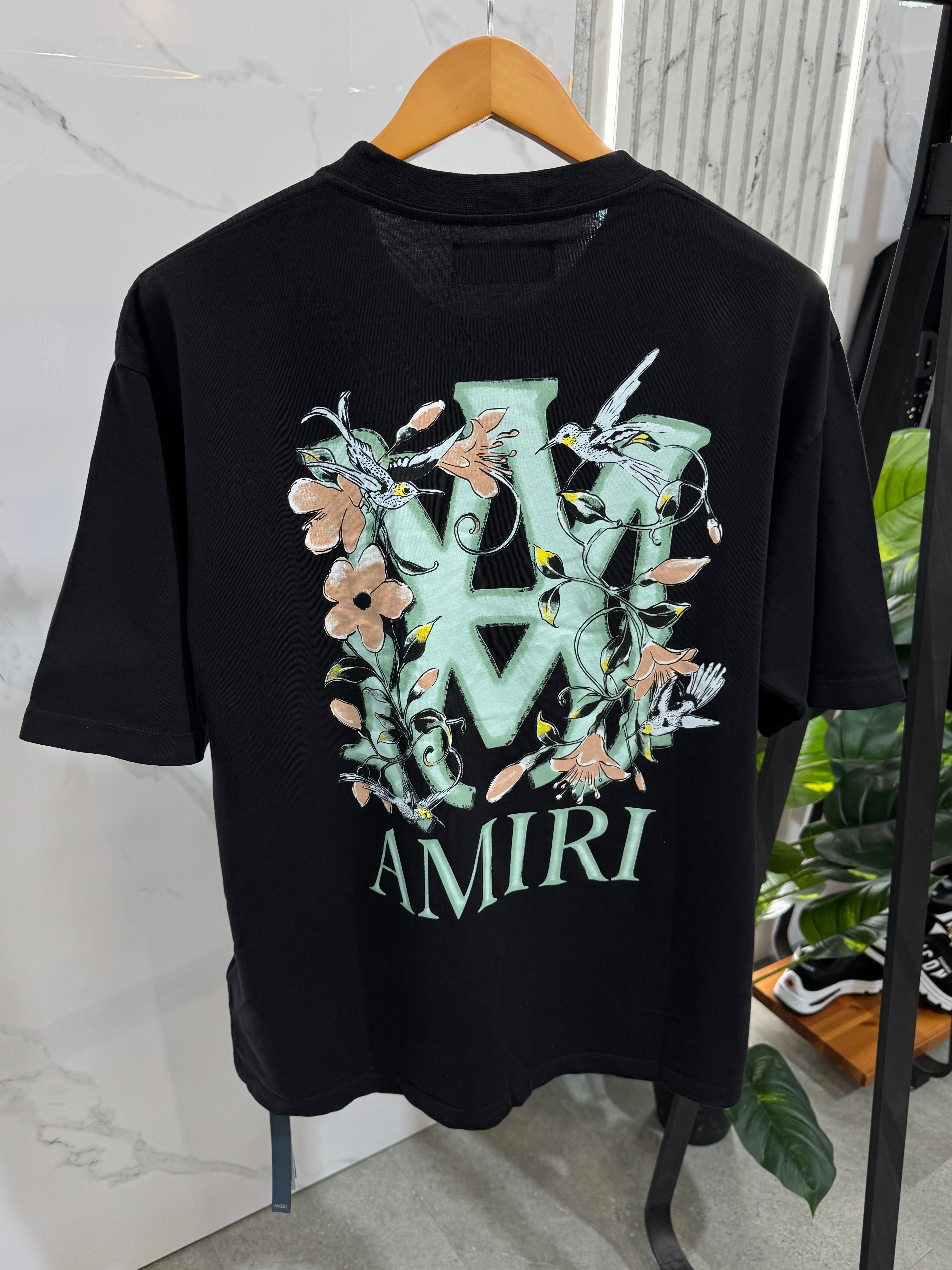 Amiri Ανδρικό T-shirt "Floral Hummingbird" - Black - NEW1679