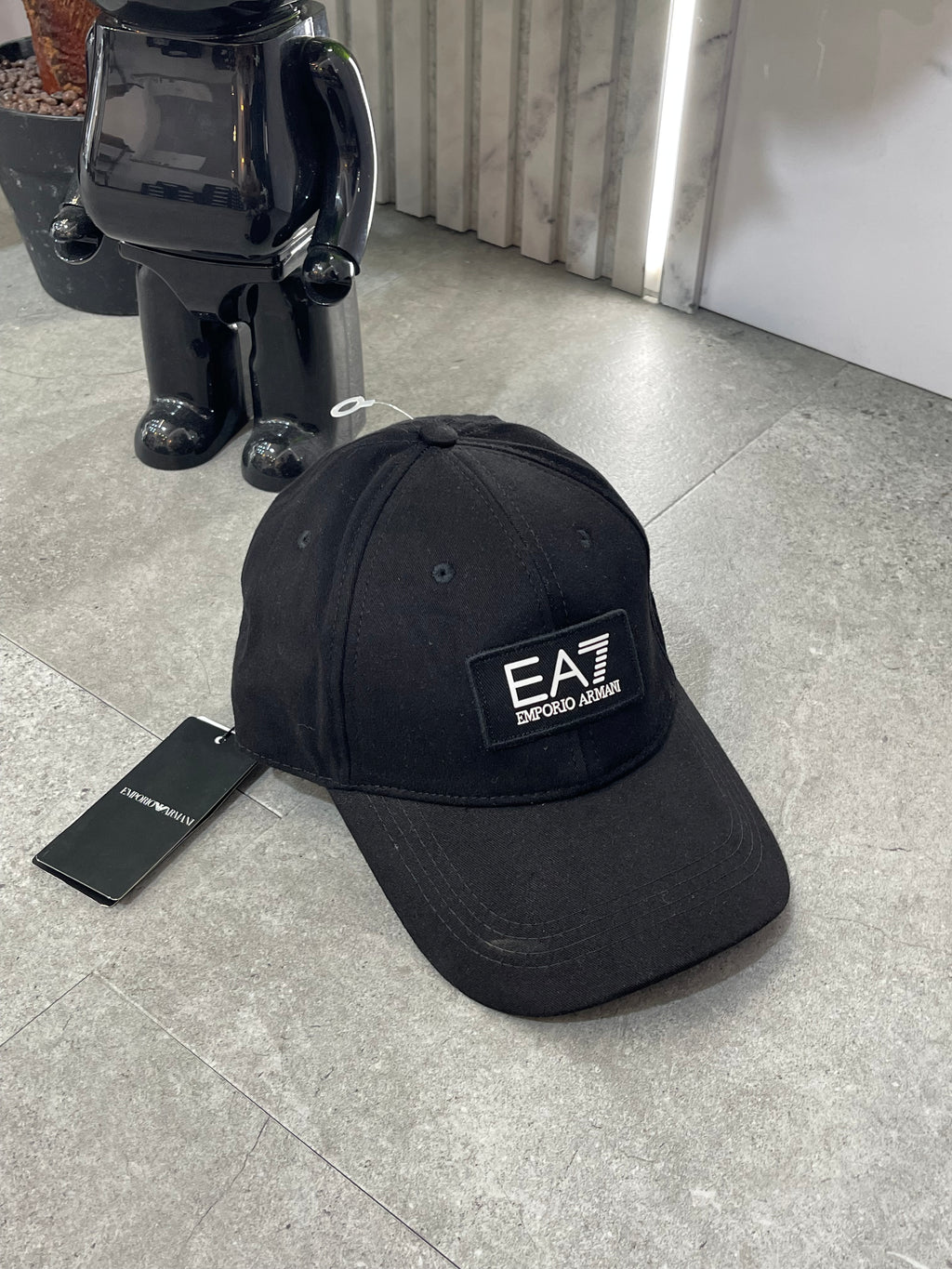 EA7 EMPORIO ARMANI Patch Logo Cap – Black - NEW1738