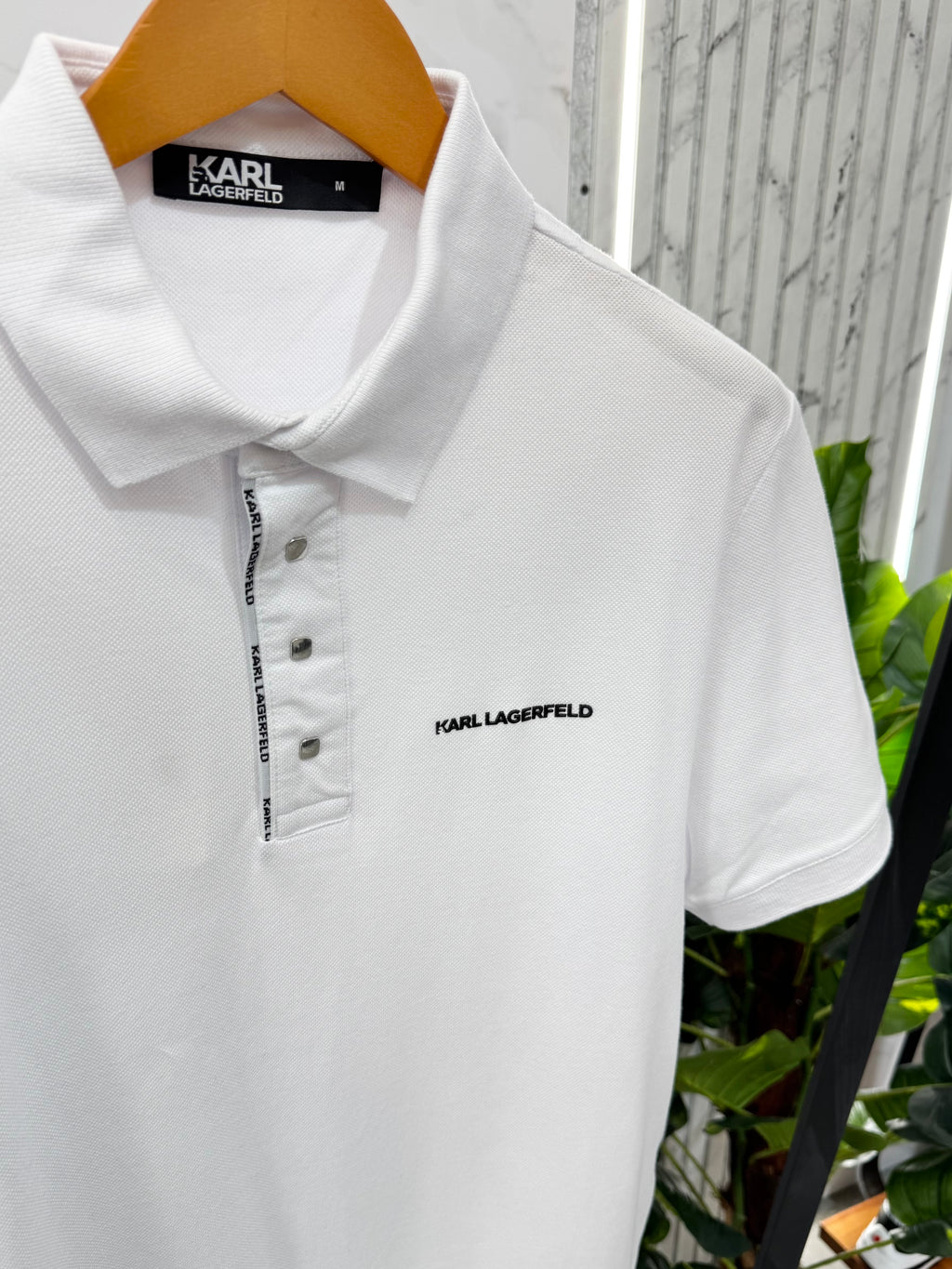Karl Lagerfeld Polo Ανδρικό - White - NEW1685