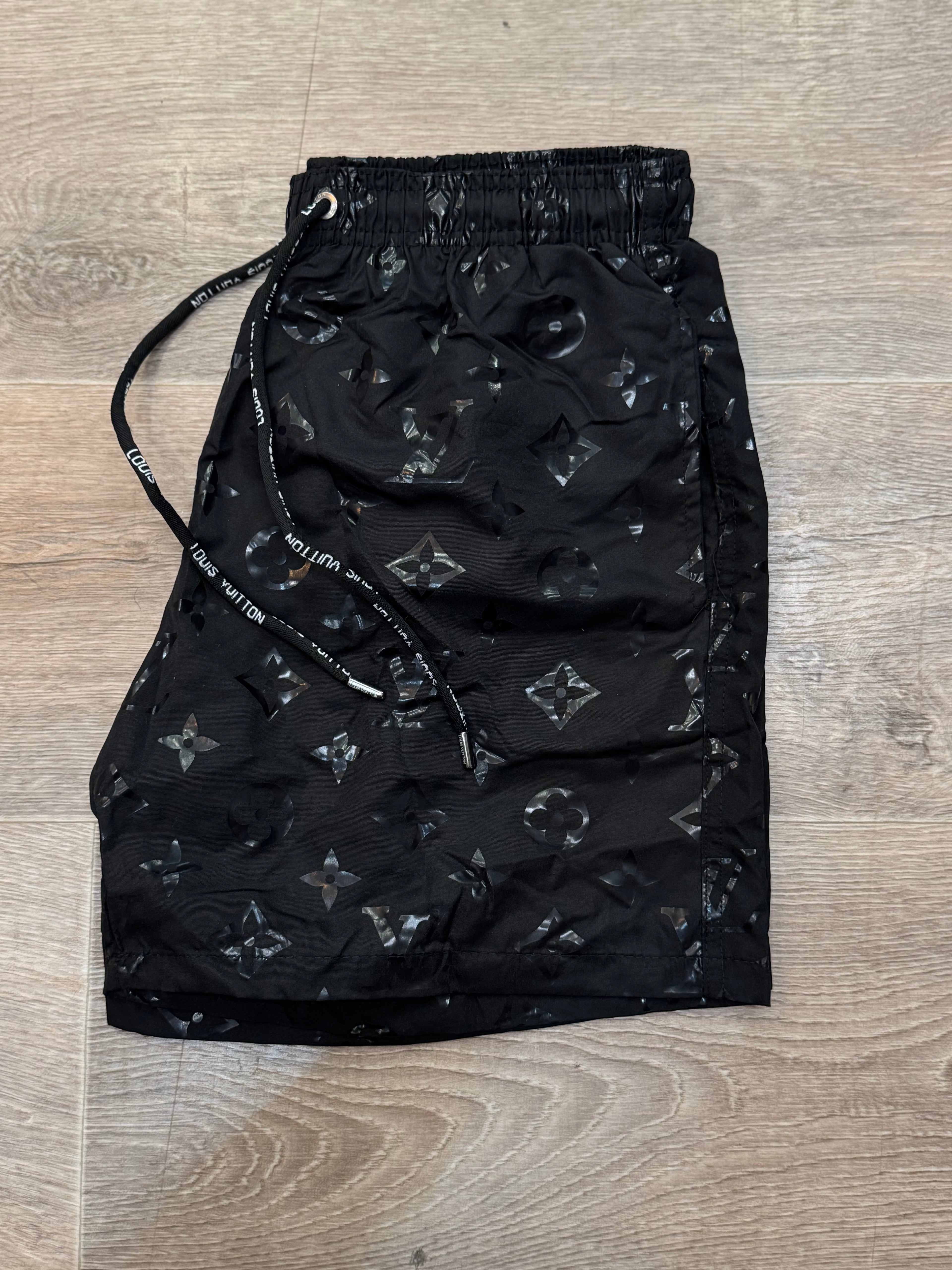 LOUIS VUITTON Monogram Swim Shorts – Total Black - NEW1106