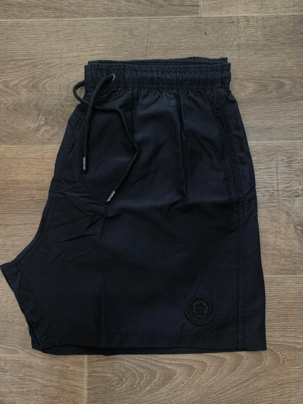 MONCLER Patch Logo Swim Shorts – Total Black - NEW1115