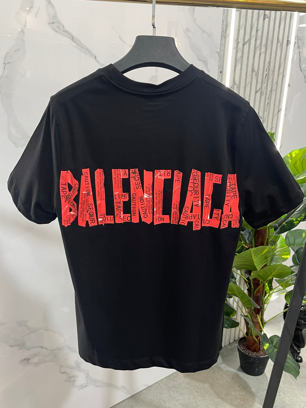 BALENCIAGA Tape Type Ανδρικό T-Shirt – Black - NEW1749