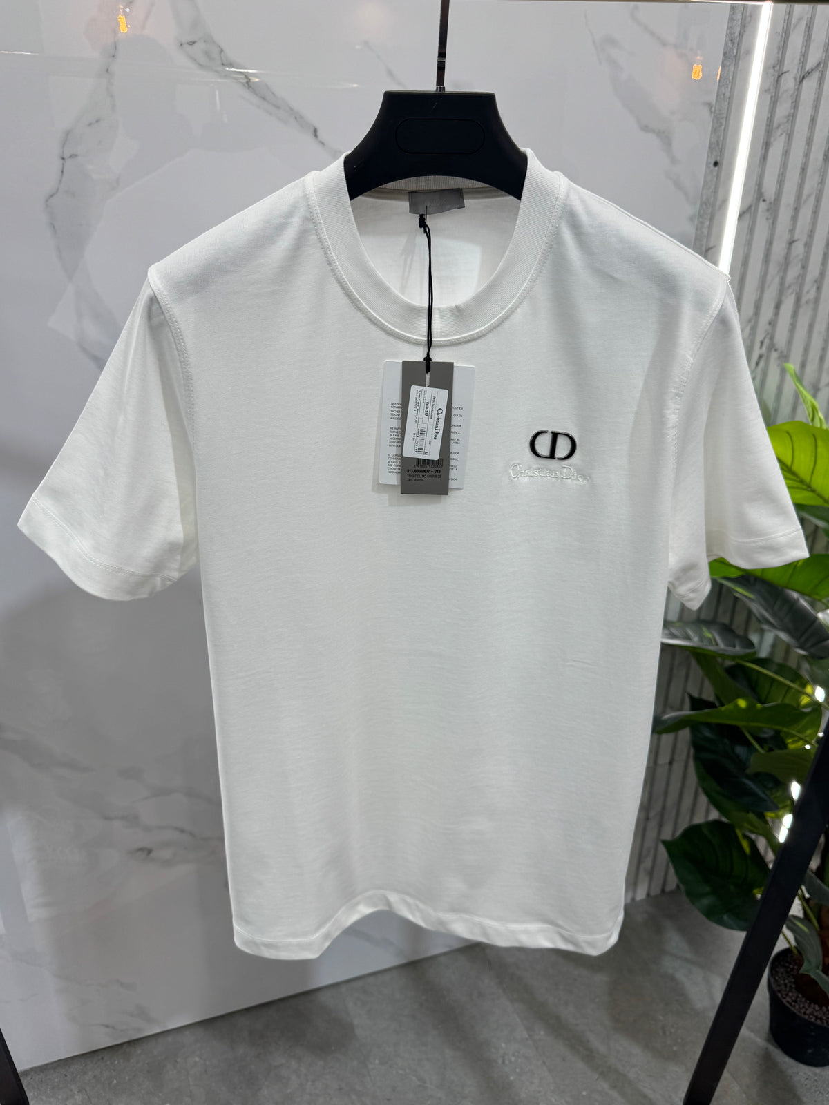 DIOR Embroidered CD Icon T-Shirt – White - NEW1922