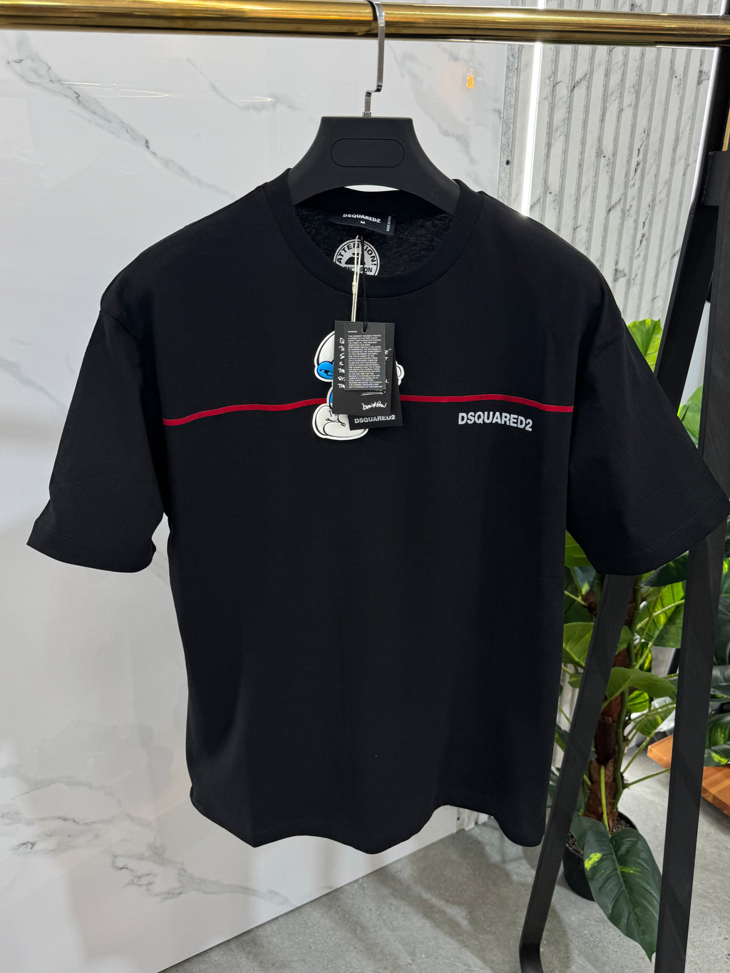 DSQUARED2 x Smurfs Edition T-Shirt – Black - NEW1754