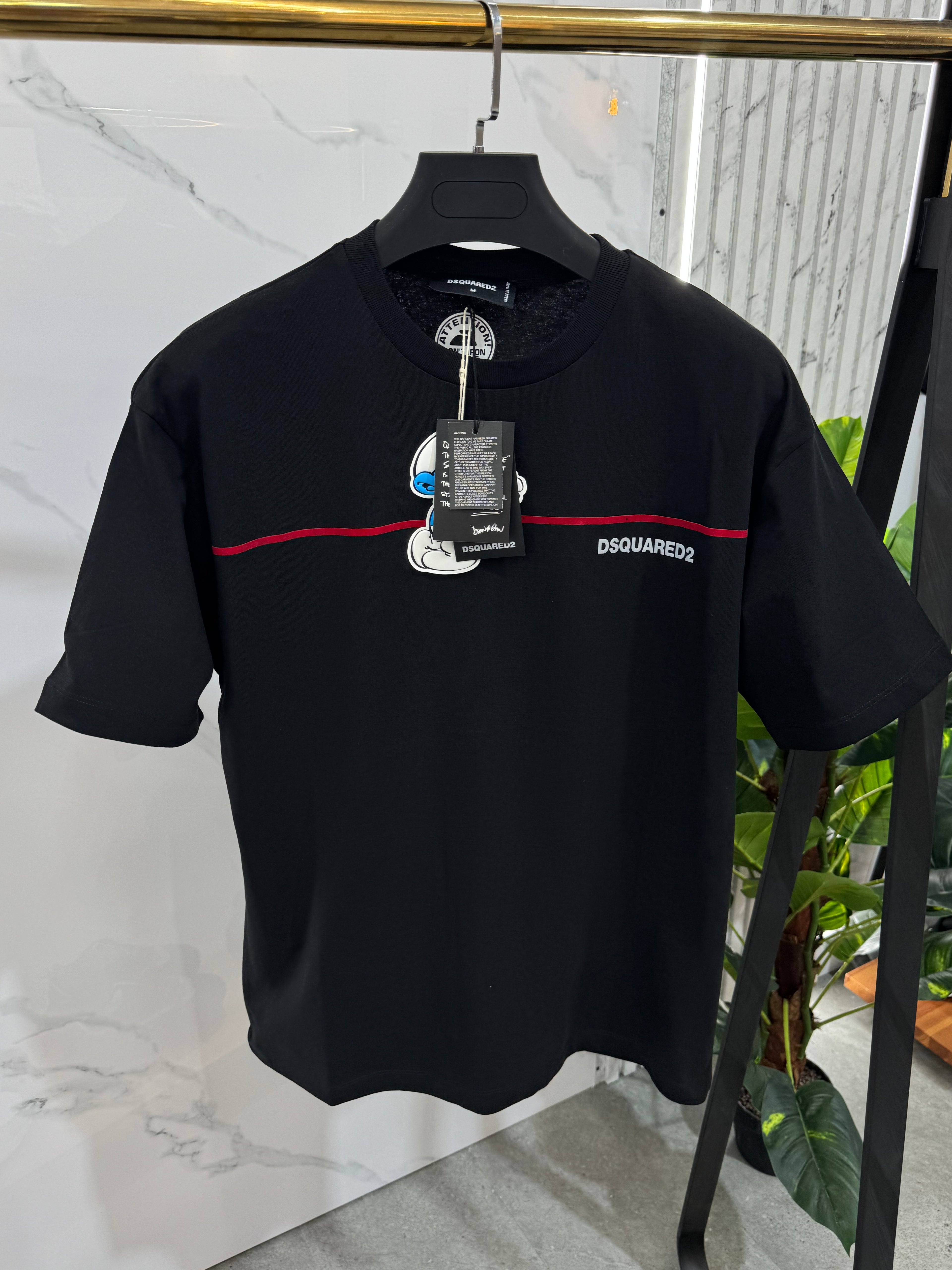DSQUARED2 x Smurfs Edition T-Shirt – Black - NEW1754