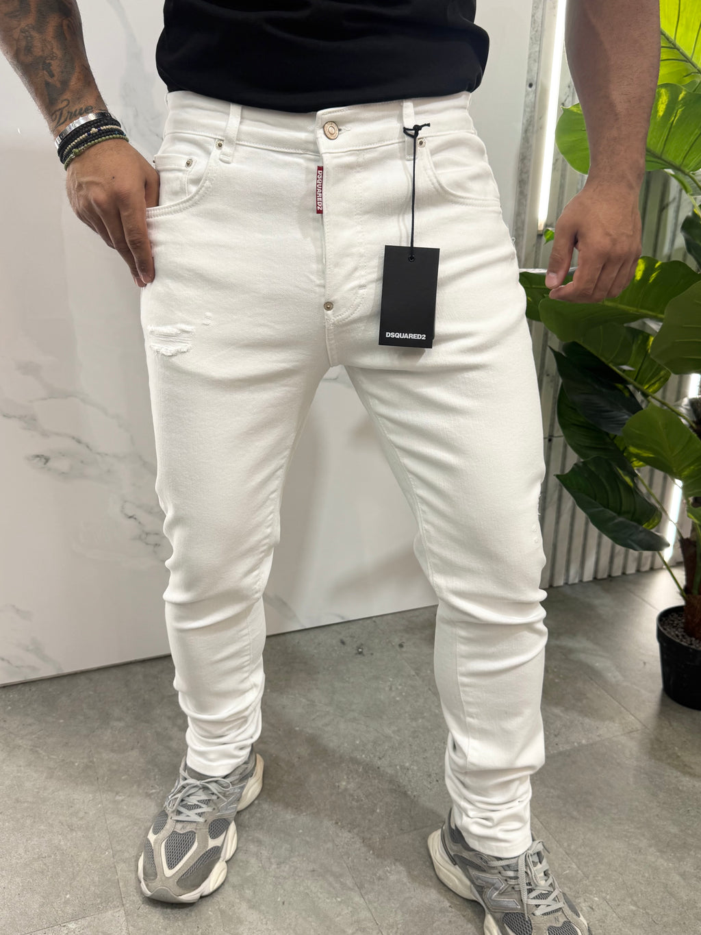 DSQUARED2 White Bull Slim Jeans – White - NEW1830