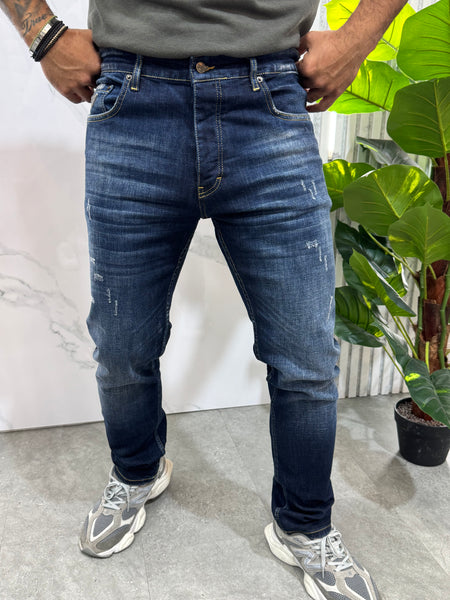 PRADA Vintage Milano Patch Slim-Fit Denim Jeans – Dark Blue Wash - NEW1994