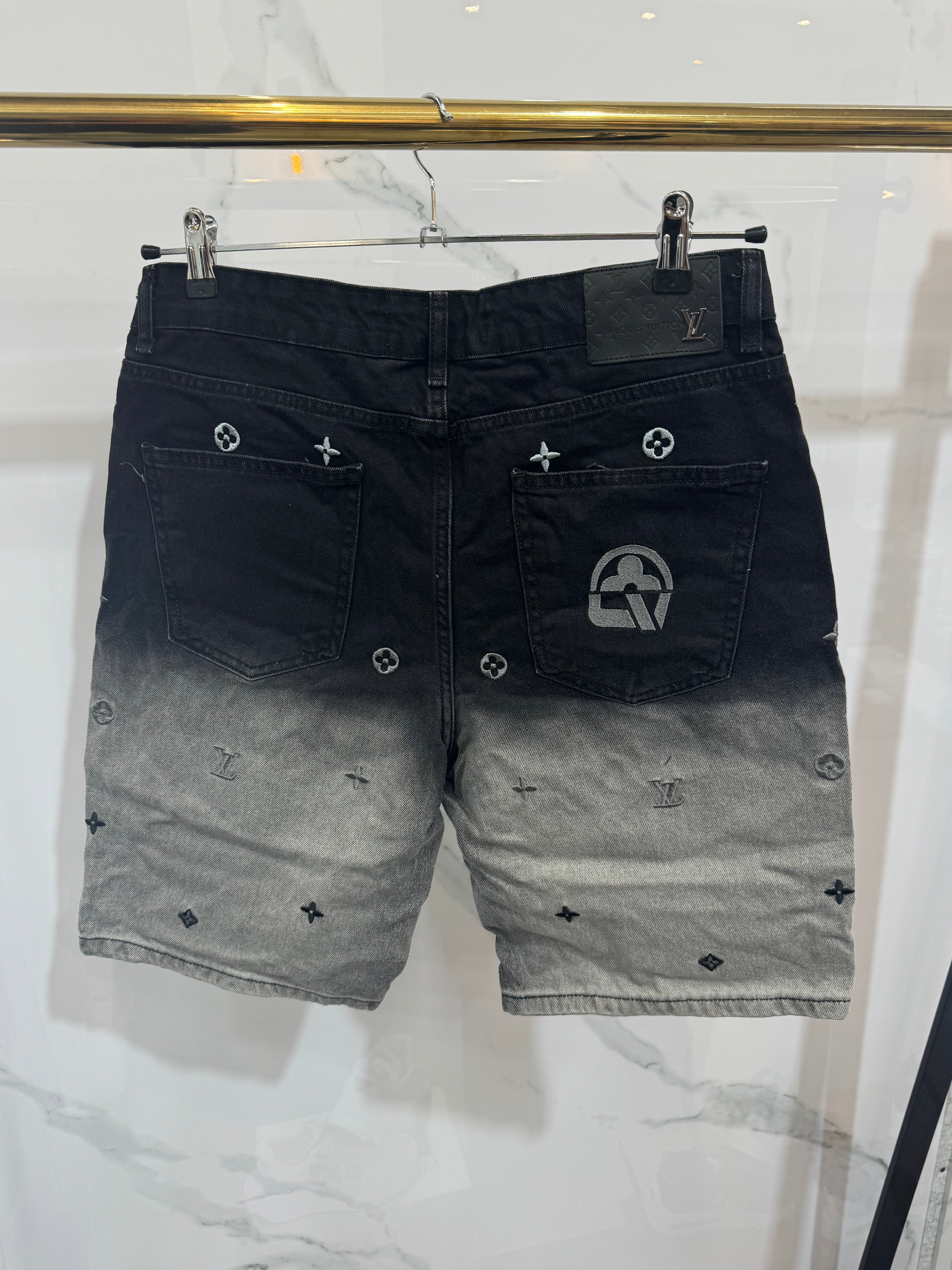 Louis Vuitton Ombré Monogram Shorts - Black/Grey - NEW1573