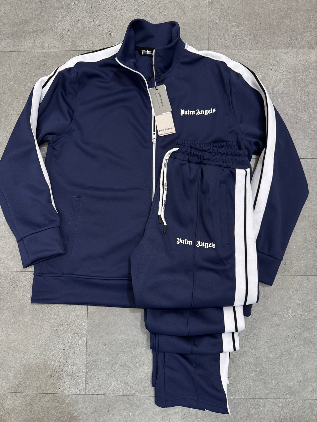 PALM ANGELS Classic Side-Stripe Tracksuit – Navy Blue - NEW1941