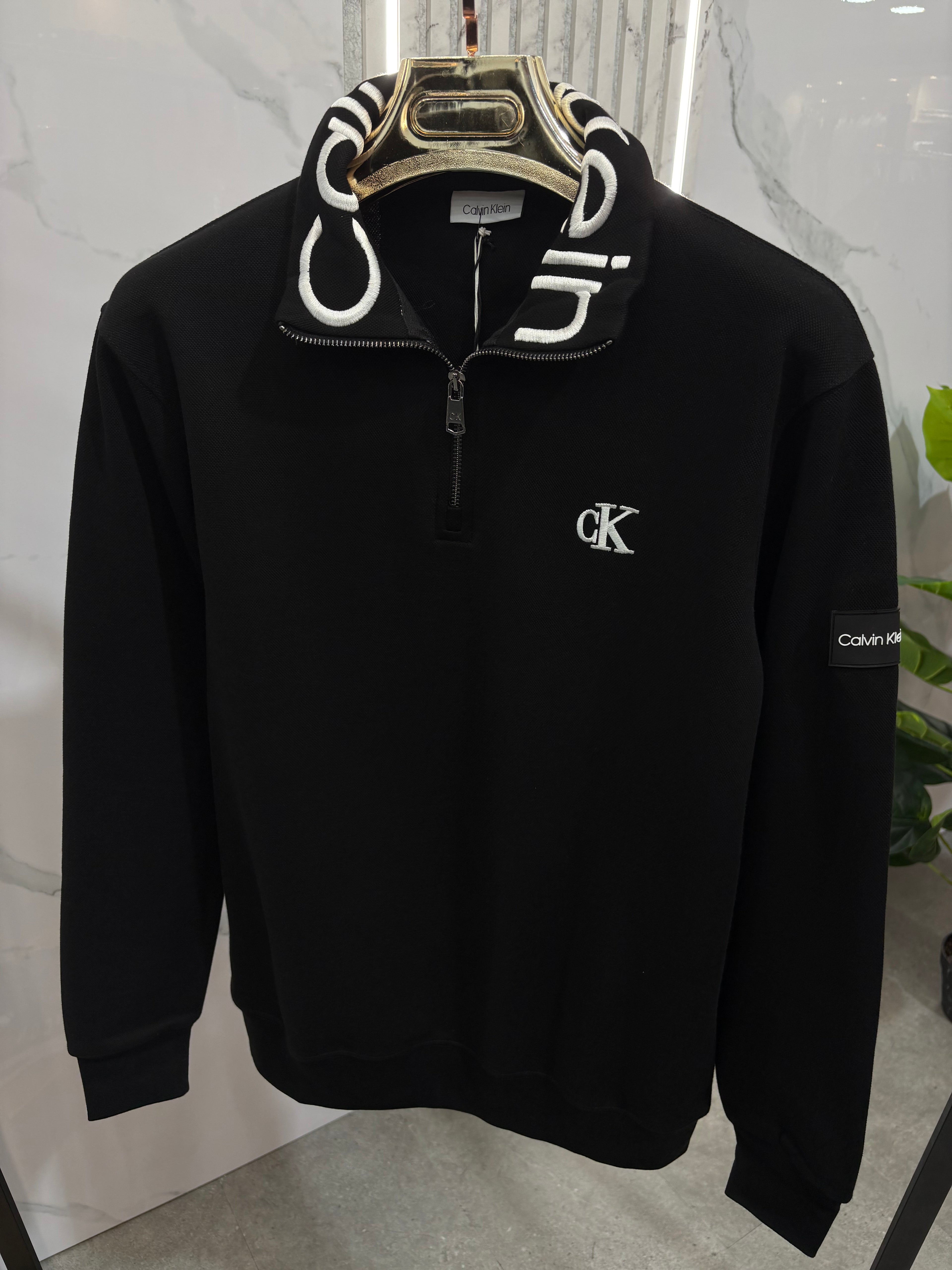 SWEATSHIRT CALVIN KLEIN HALF ZIP - NEW1352
