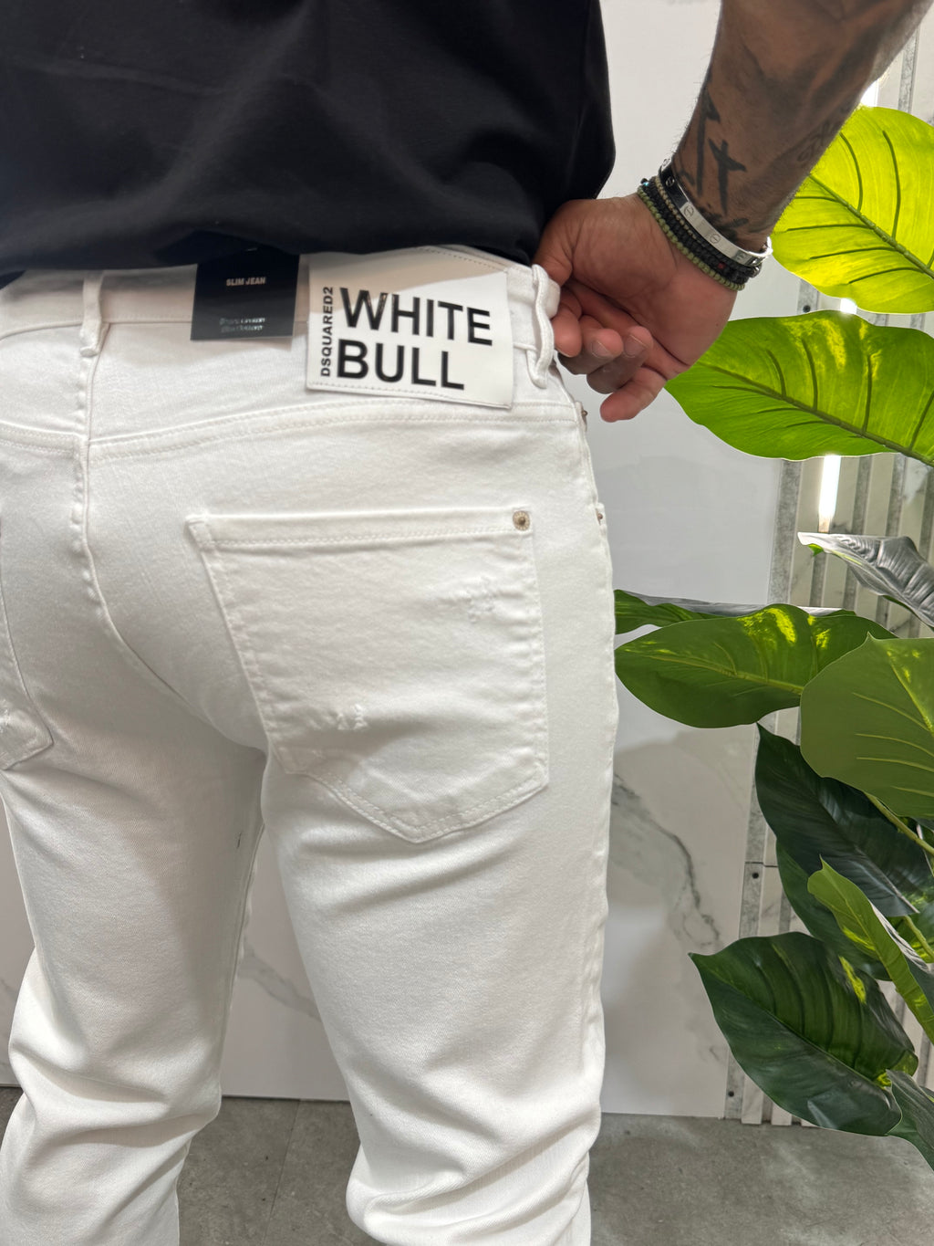 DSQUARED2 White Bull Slim Jeans – White - NEW1830