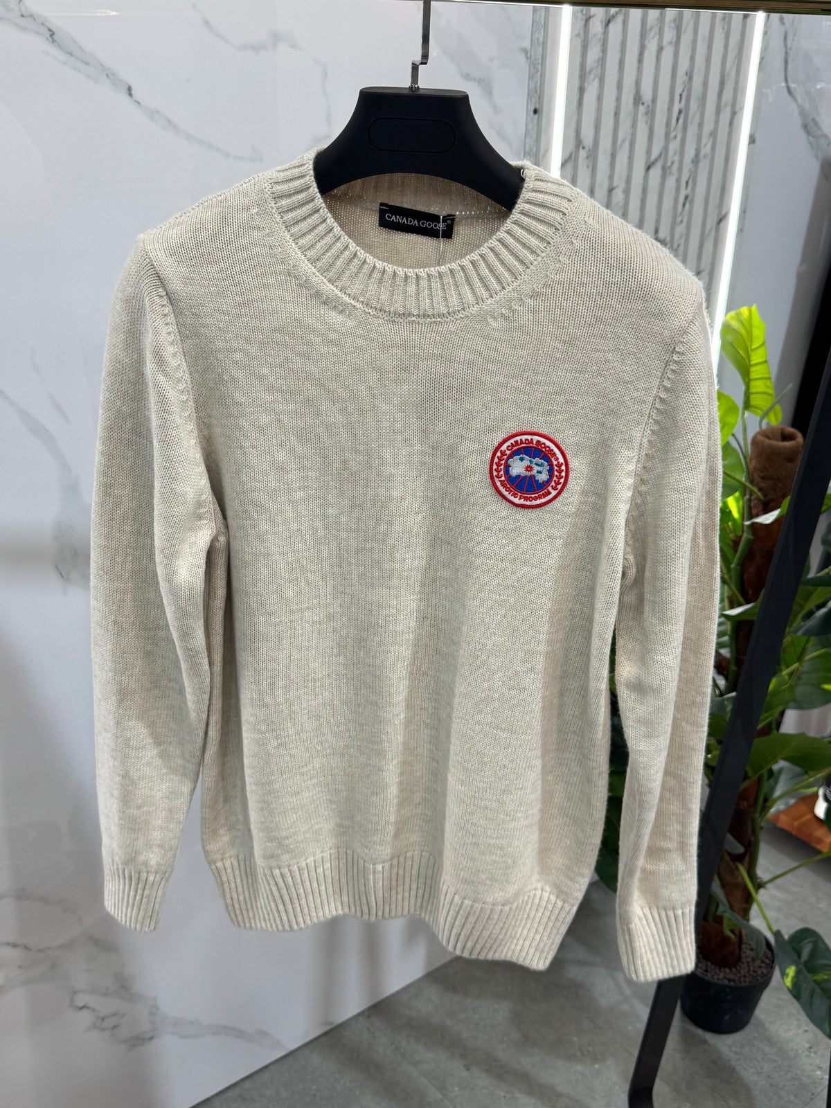CANADA GOOSE Arctic Disc Knit Sweater – Beige - NEW1950
