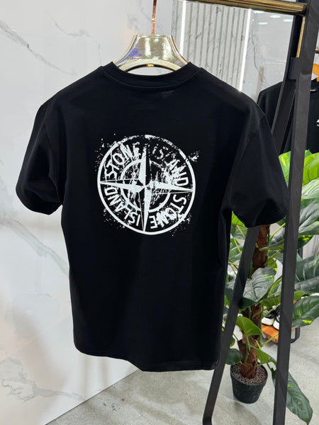 STONE ISLAND Back Compass Logo T-Shirt – Black - NEW1859