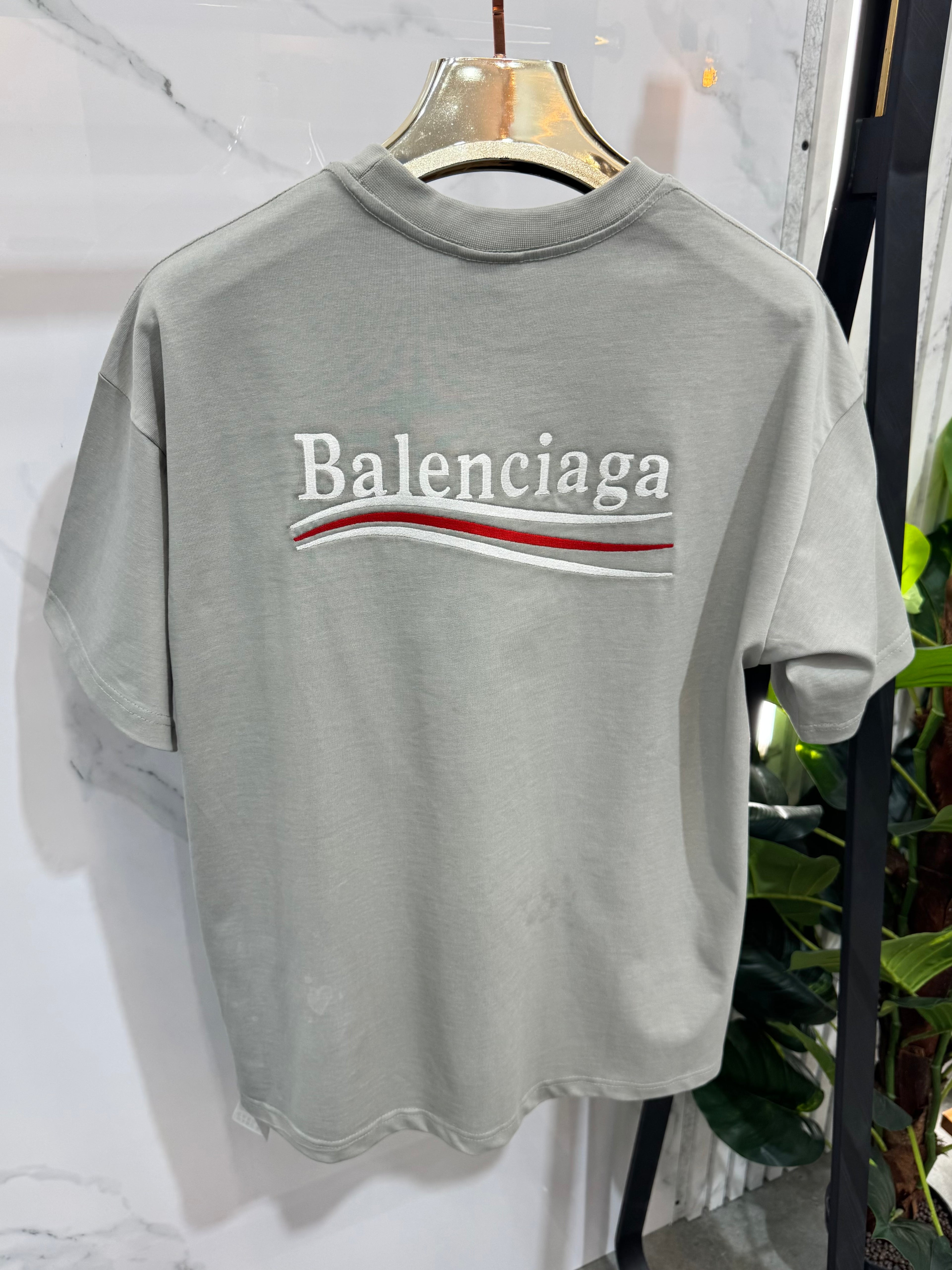 Balenciaga Ανδρικό T-shirt "Political Campaign" - Grey - NEW1724