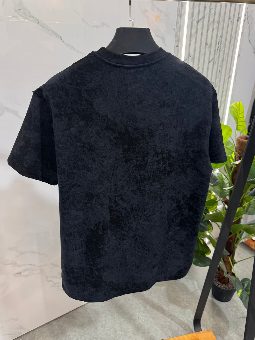 BALENCIAGA Acid-Wash Mirrored Logo T-Shirt – Black - NEW1919
