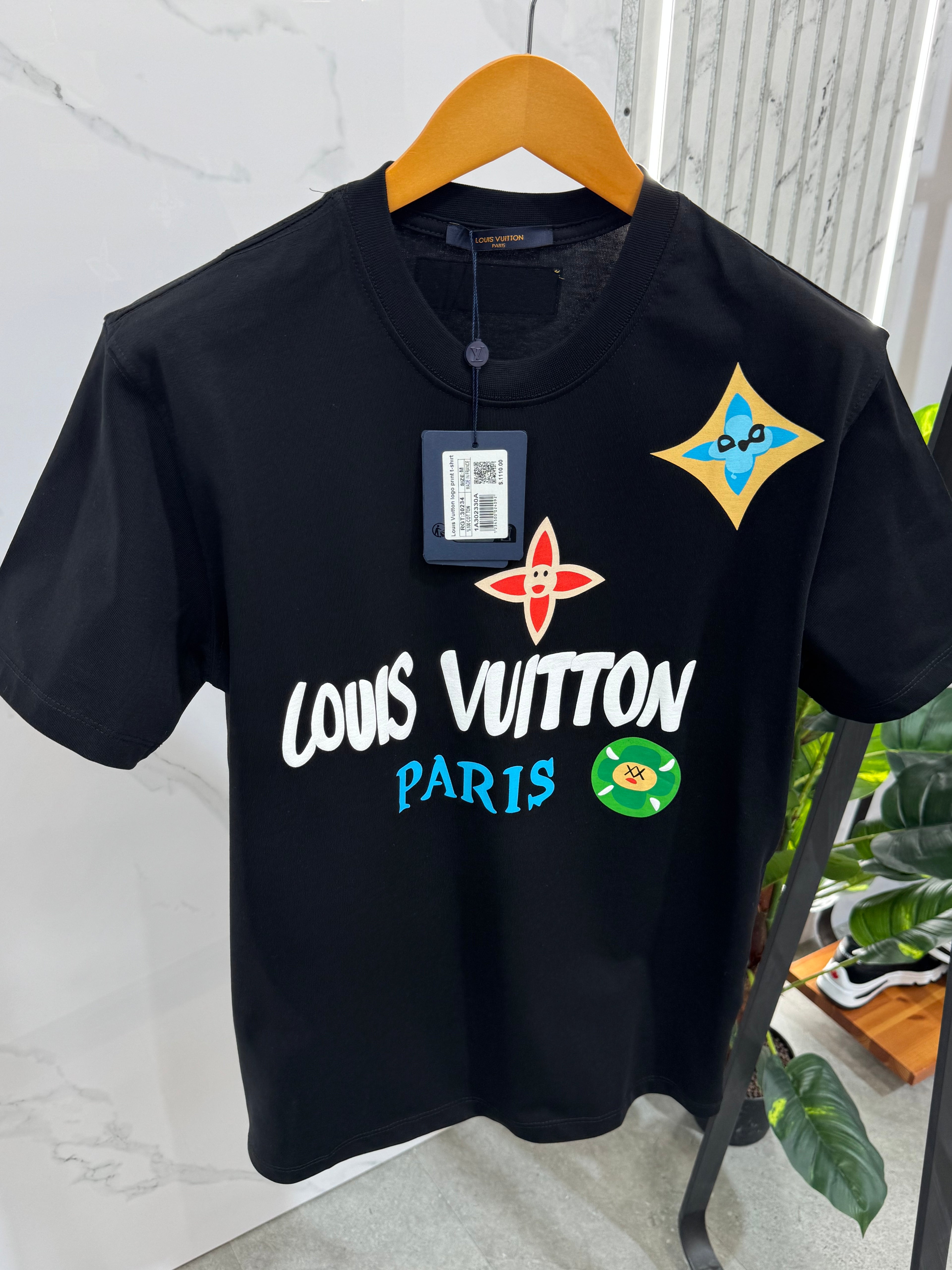 Louis Vuitton Ανδρικό T-shirt "Comic Monogram" - Black - NEW1690