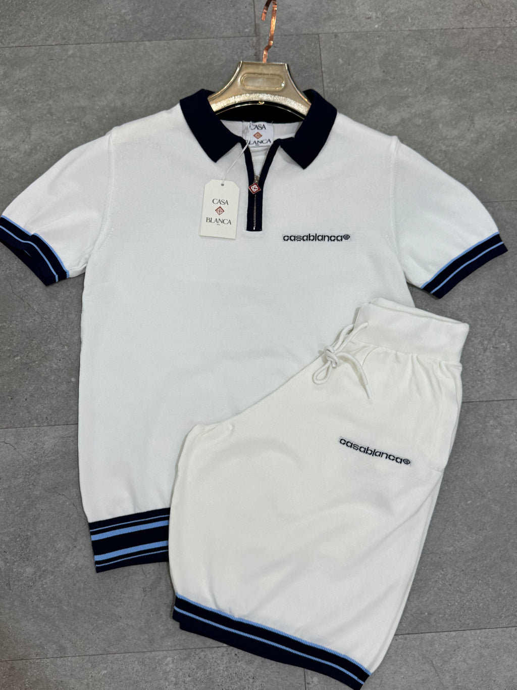 CASABLANCA Tennis Club Zipper Polo Knit Set - NEW1768