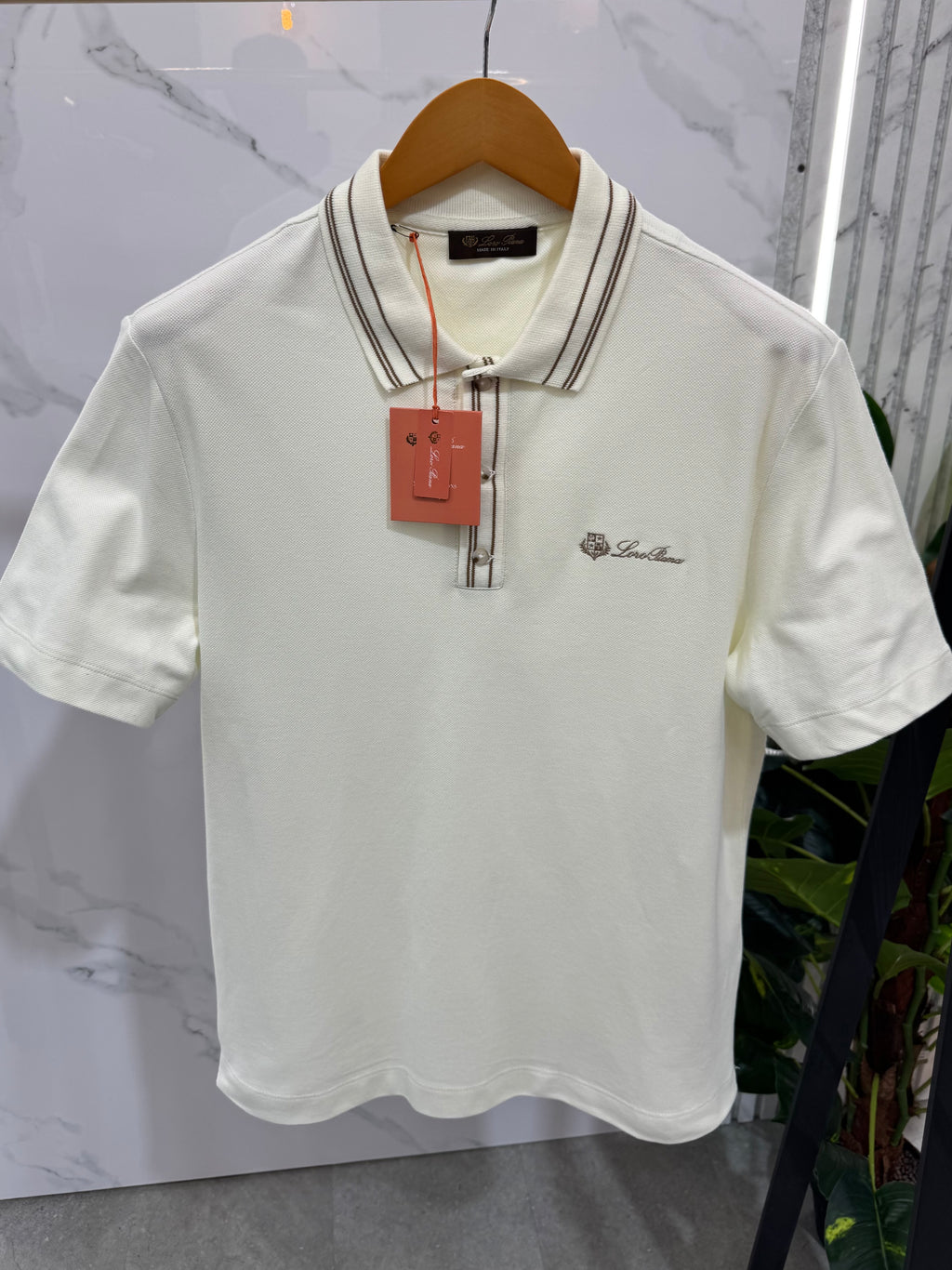 Loro Piana Polo Ανδρικό - Cream - NEW1694