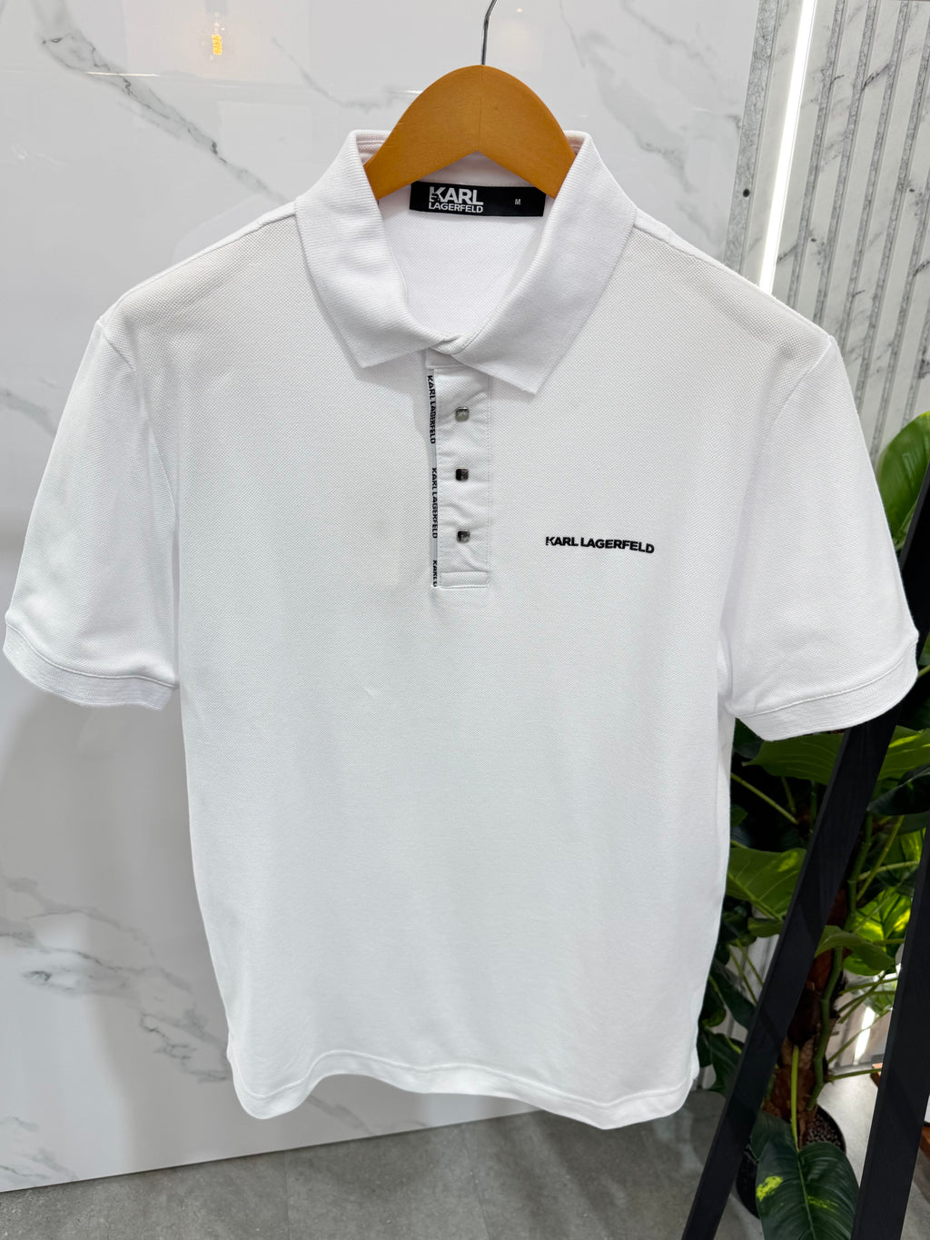 Karl Lagerfeld Polo Ανδρικό - White - NEW1685