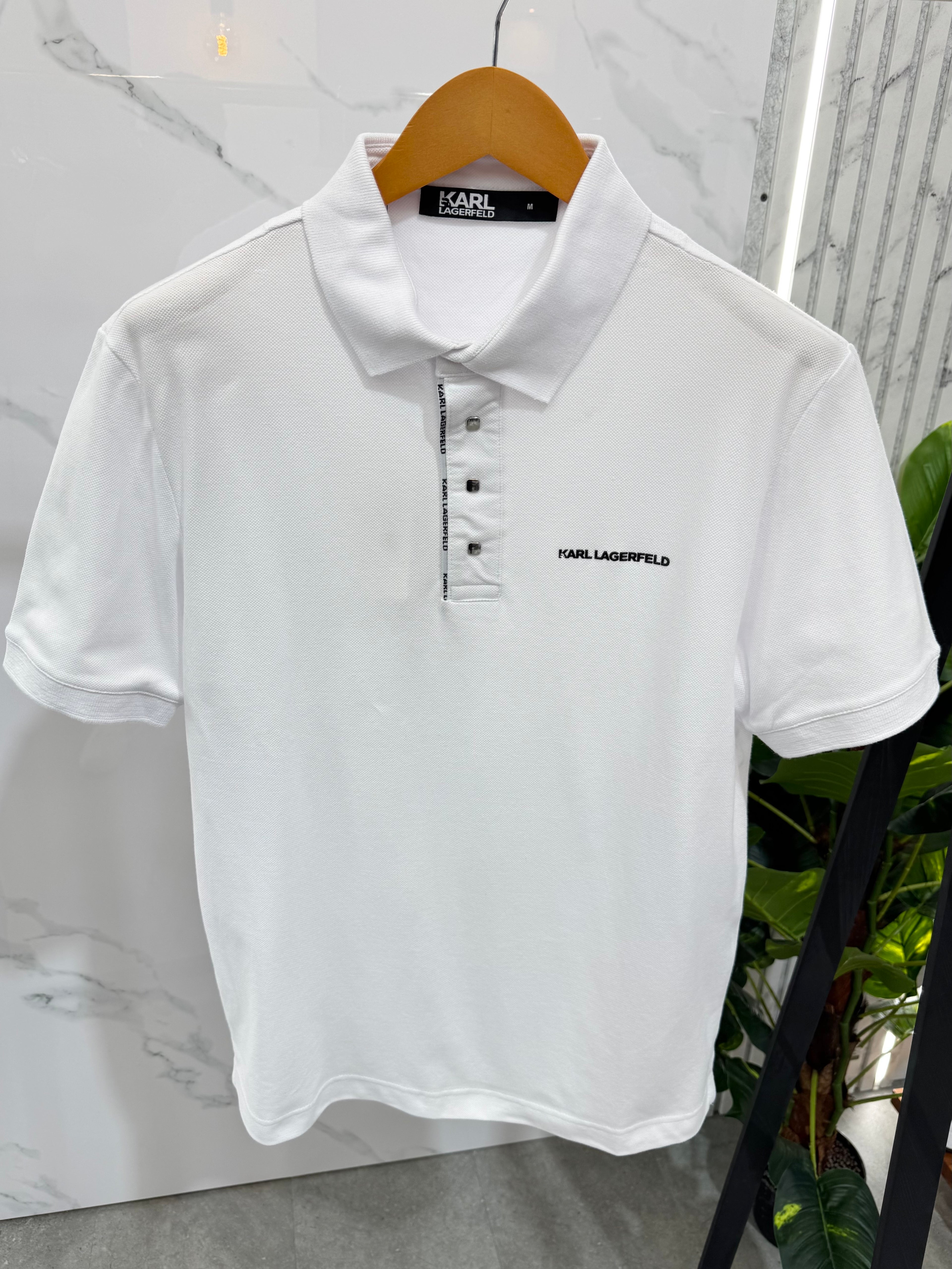 Karl Lagerfeld Polo Ανδρικό - White - NEW1685
