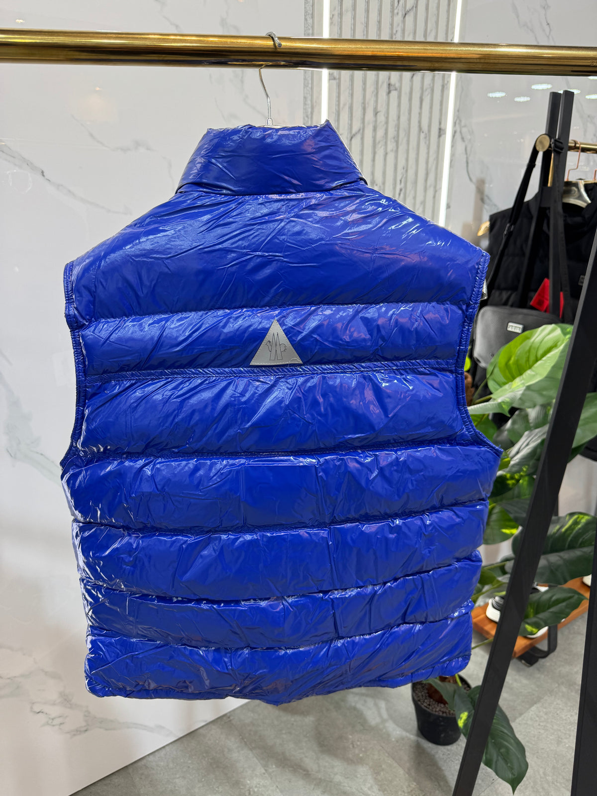 MONCLER Glossy Down Vest – Royal Blue - NEW1892