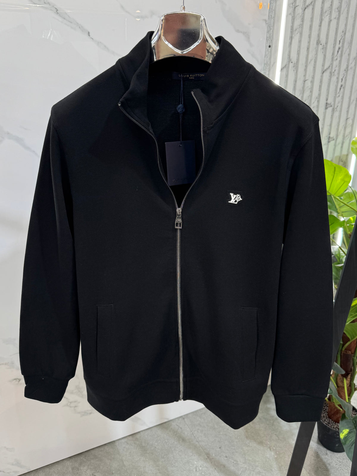 LOUIS VUITTON LV Initial Logo Full-Zip Cardigan Jacket – Black - NEW1981