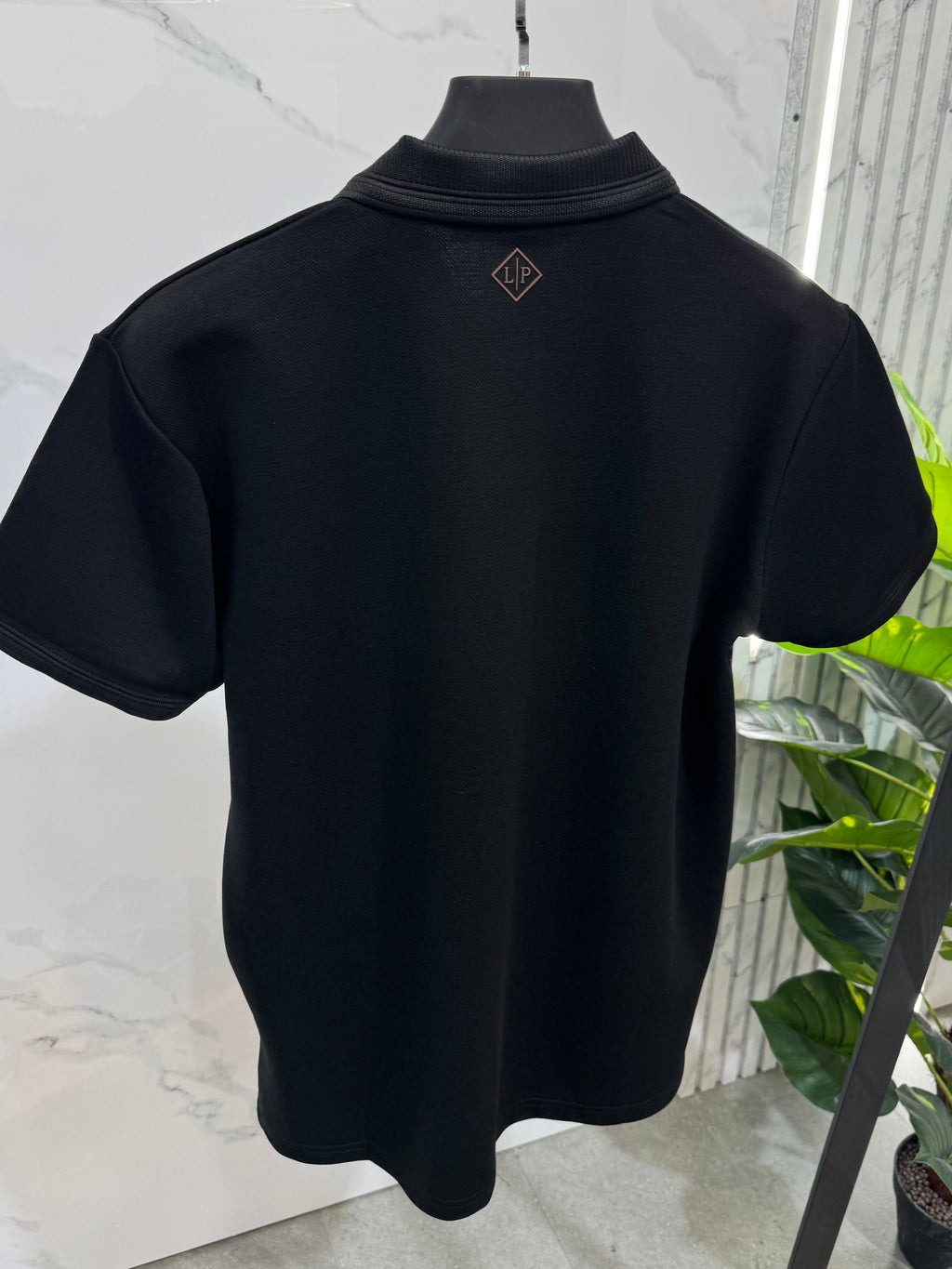 LORO PIANA Crest Embroidered Short-Sleeve Polo Shirt – Black - NEW1967
