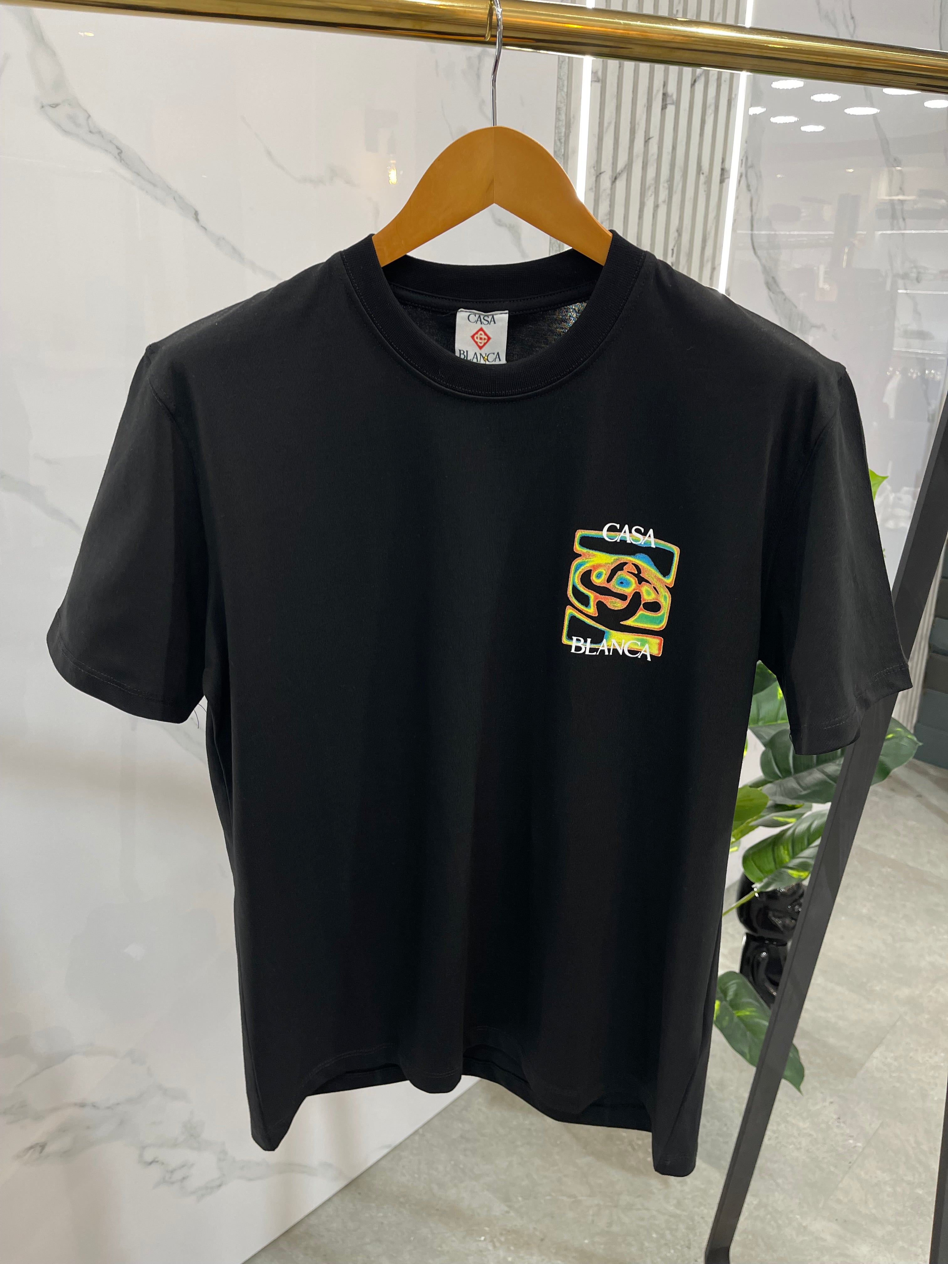 CASABLANCA Psychedelic Rose Ανδρικό T-Shirt – Black NEW1748