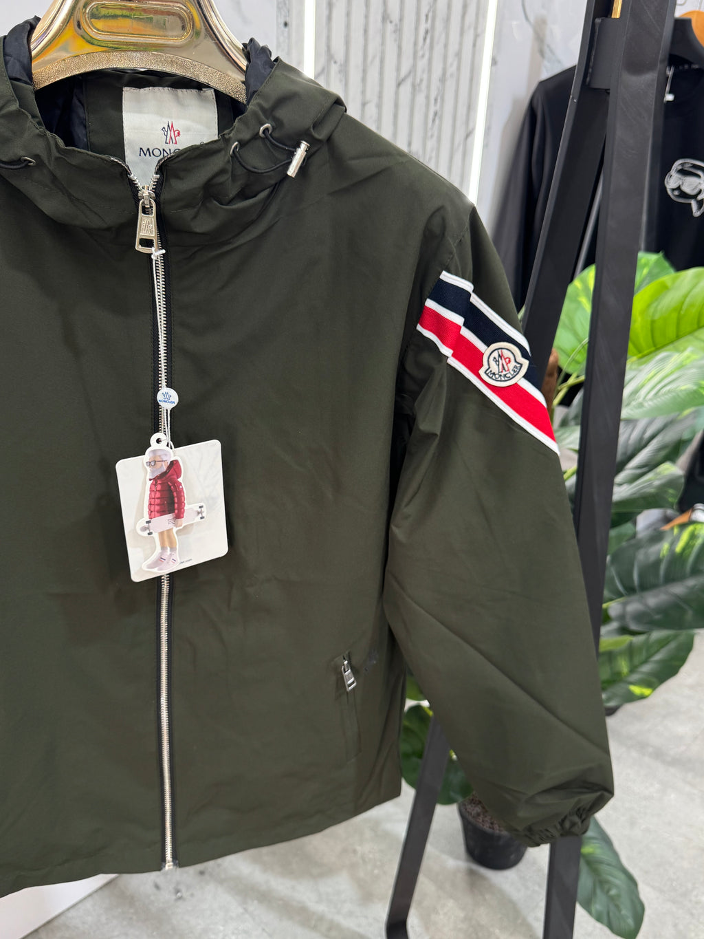 MONCLER Hooded Windbreaker Jacket – Khaki / Dark Olive Green - NEW1850