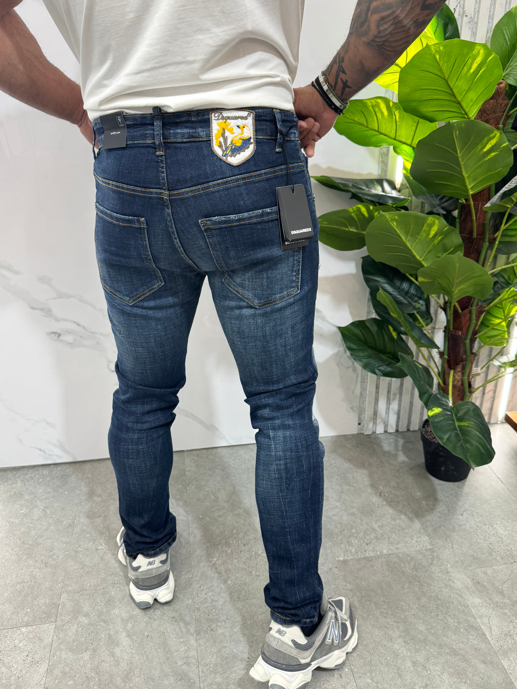 Dsquared2 Denim Jean "Bird Patch" - Dark Blue - NEW1677