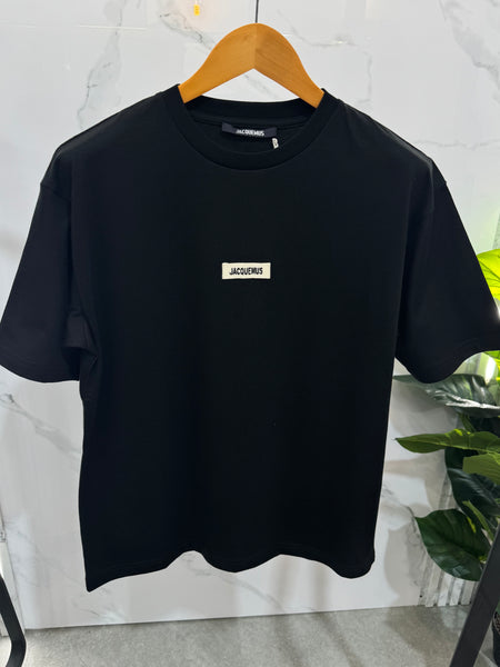 JACQUEMUS Logo Patch T-Shirt – Black - NEW1729
