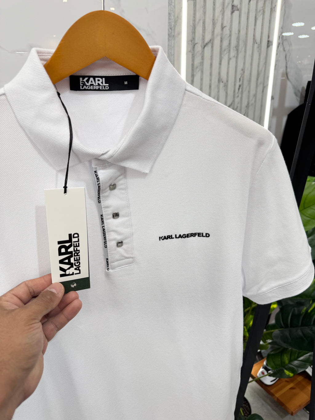 Karl Lagerfeld Polo Ανδρικό - White - NEW1685